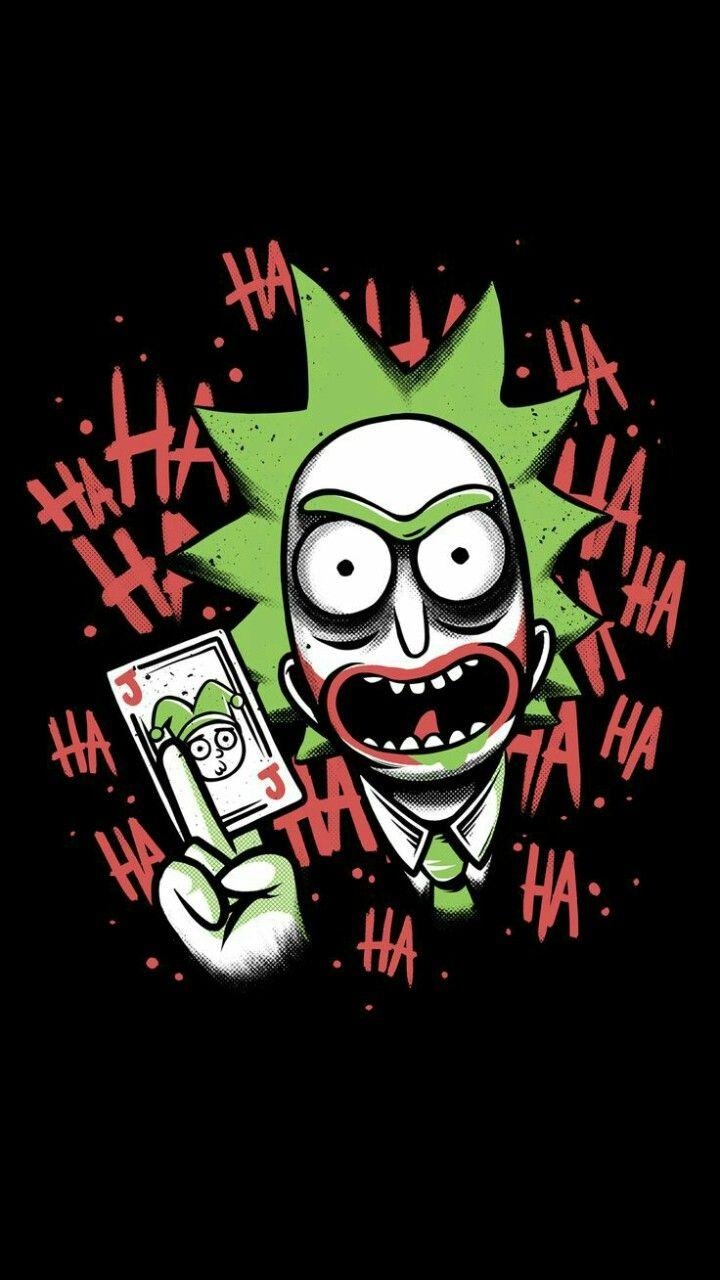 720x1280 Rick Sanchez as Joker》. Rick and morty. Sfondi, Sfondi per iphone, Phone