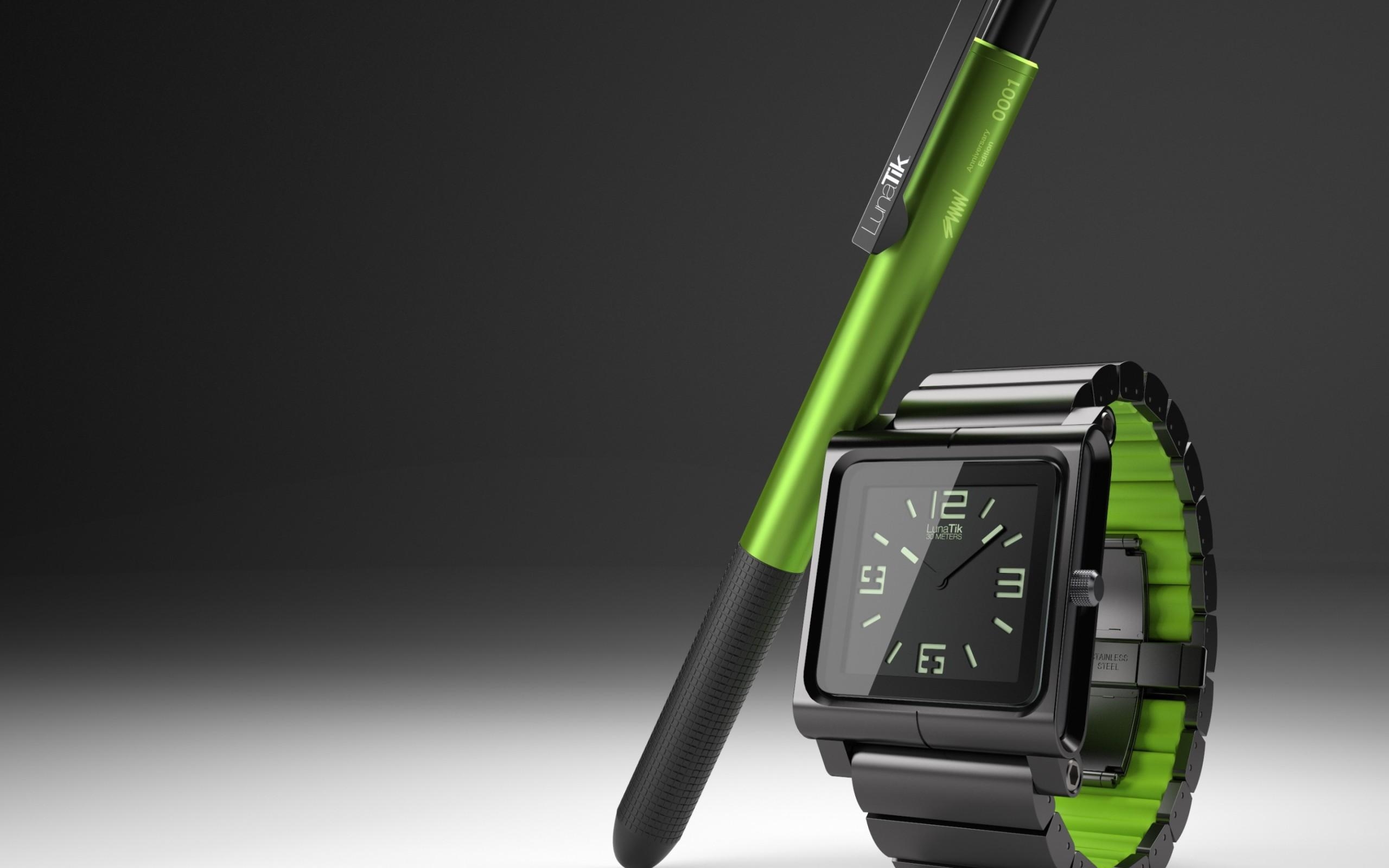 2560x1600 iPod Nano, LunaTik Smartwatch widescreen wallpaper. Wide, Desktop