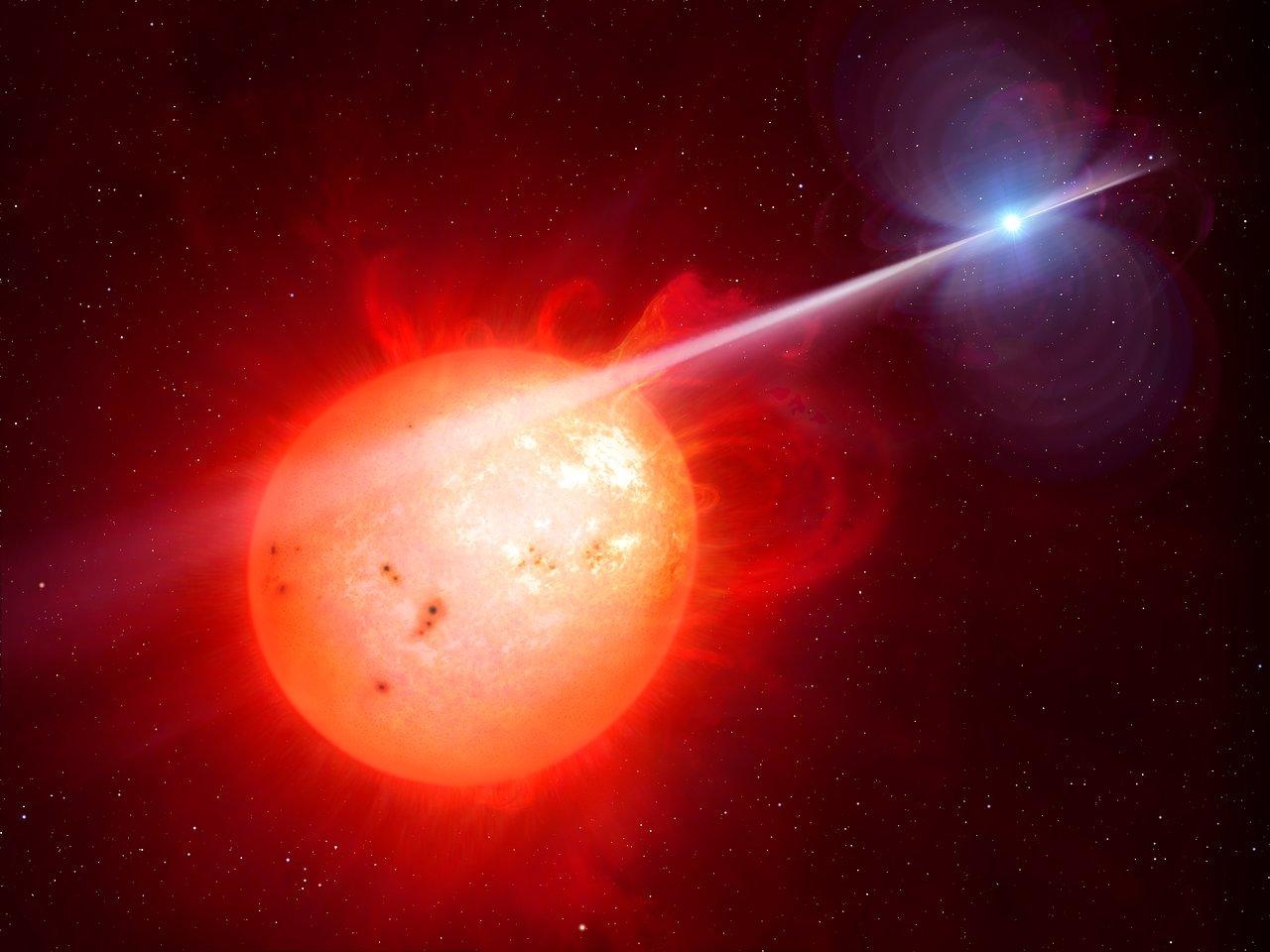 1280x960 Artist's impression of the exotic binary star system AR Scorpii, Desktop