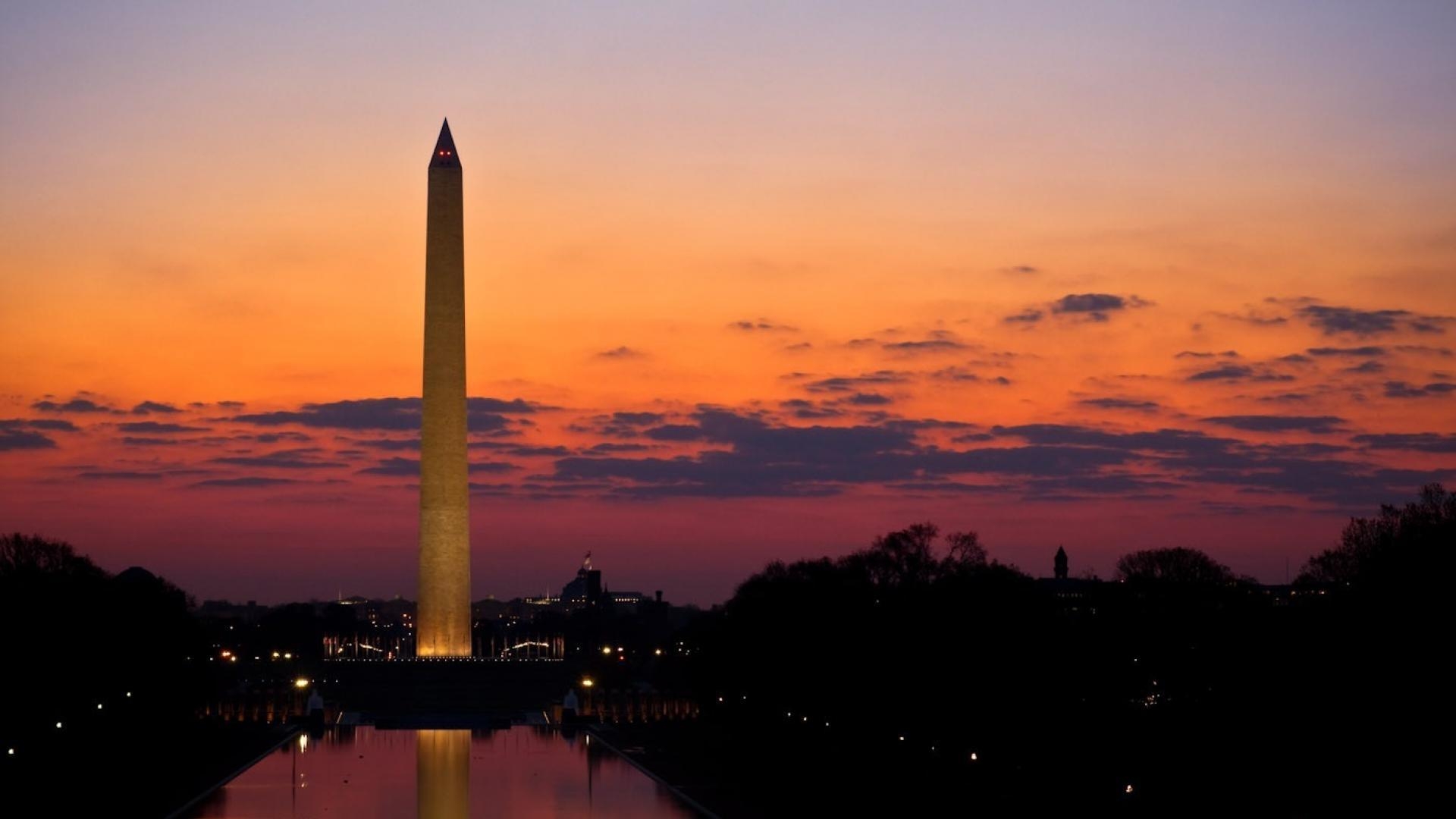 1920x1080 Around the world sunrise warm washington monument wallpaper, Desktop