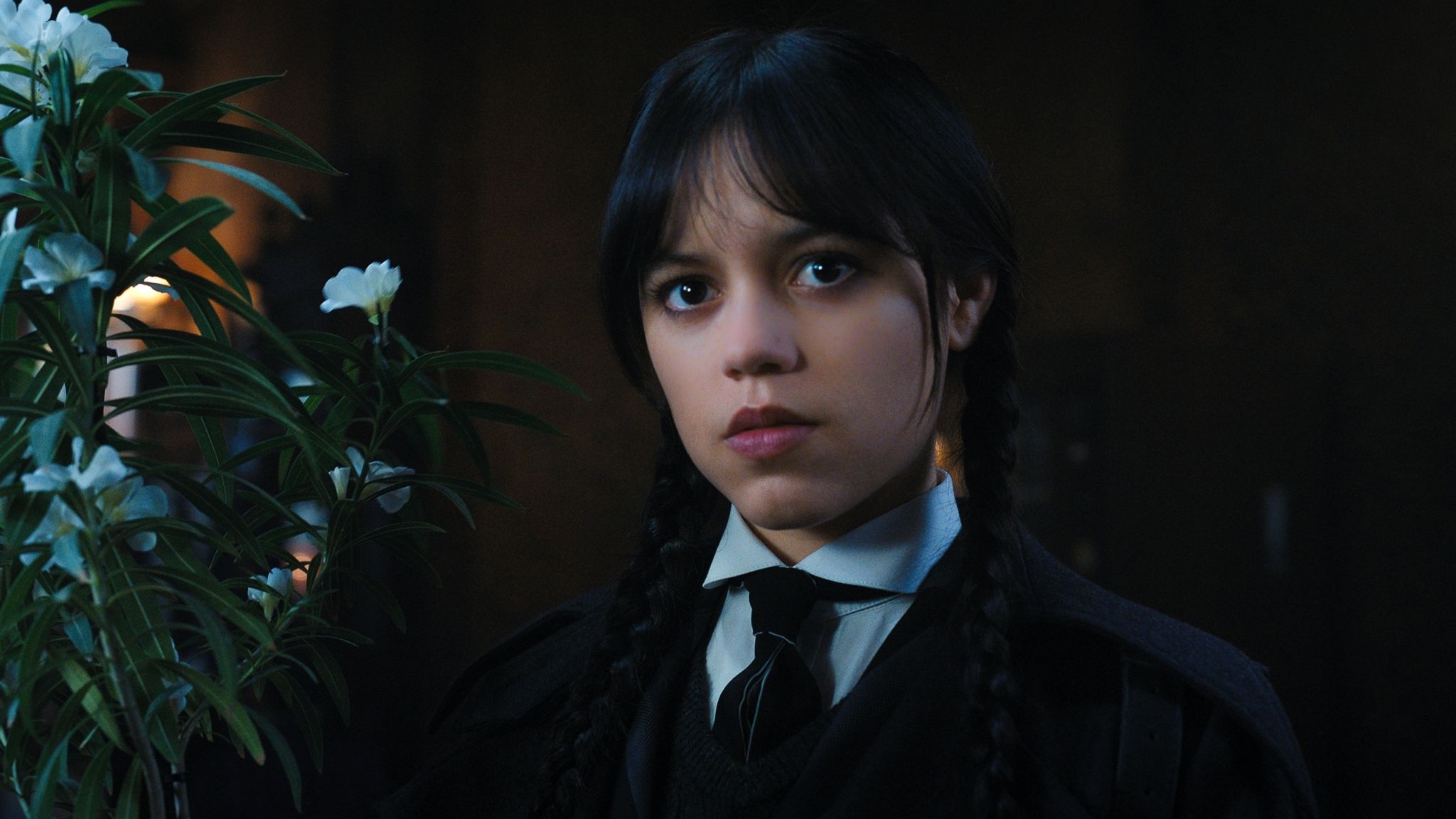 2050x1160 Backstage with. Jenna Ortega and Gwendoline Christie as Wednesday Addams returns to screens. Ents & Arts News, Desktop