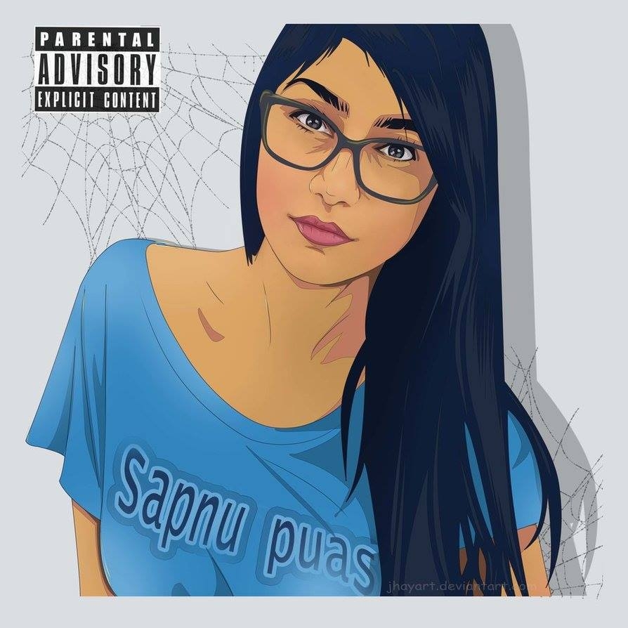 900x900 Mia khalifa mobile cartoon wallpaper, Phone