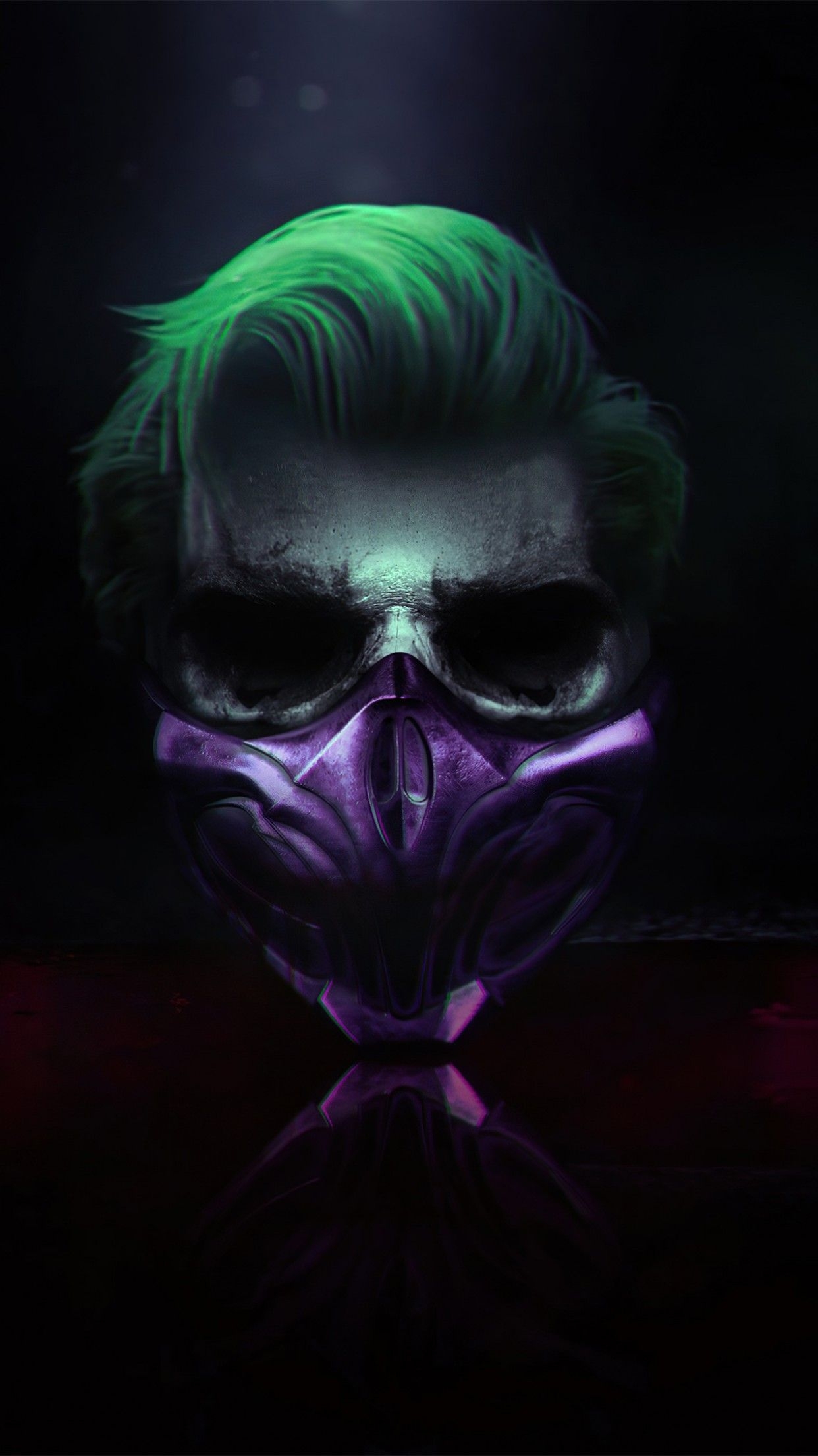 1250x2210 Joker 4K Wallpaper, Mask, Cyberpunk, Dark background, Graphics CGI, Phone