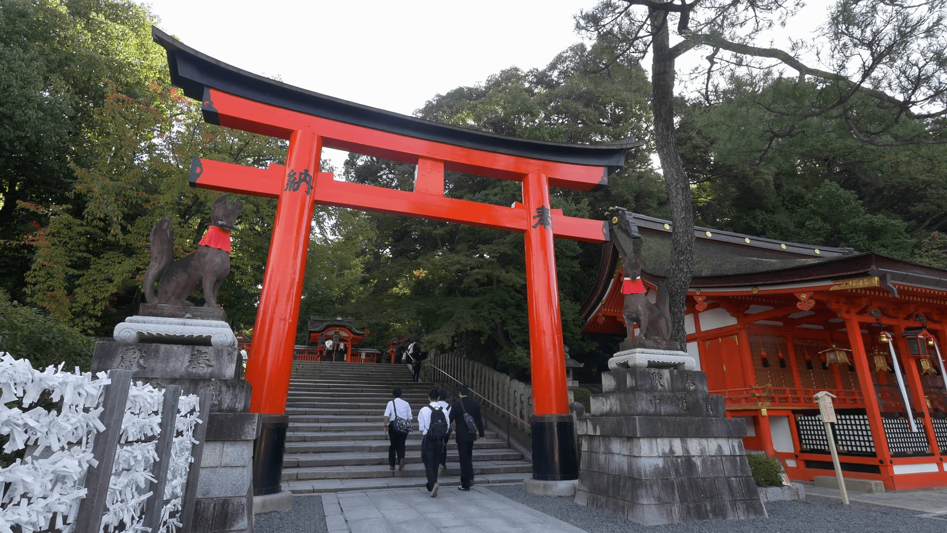 1920x1080 High school students pass a torii gate at Fushimi Inari Taisha, a, Desktop