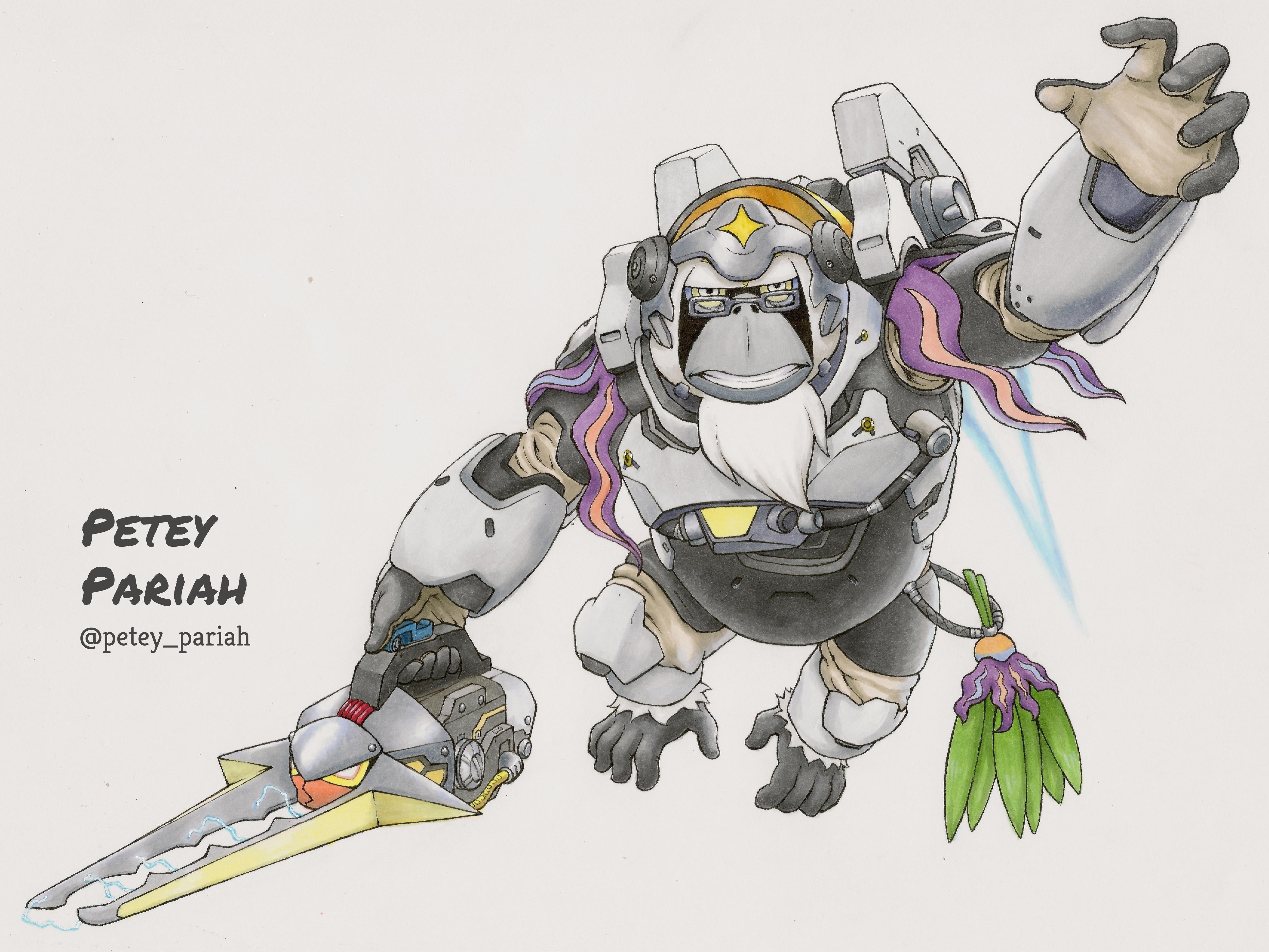 5000x3760 I did a Oranguru mashup with Winston from Overwatch!, Desktop