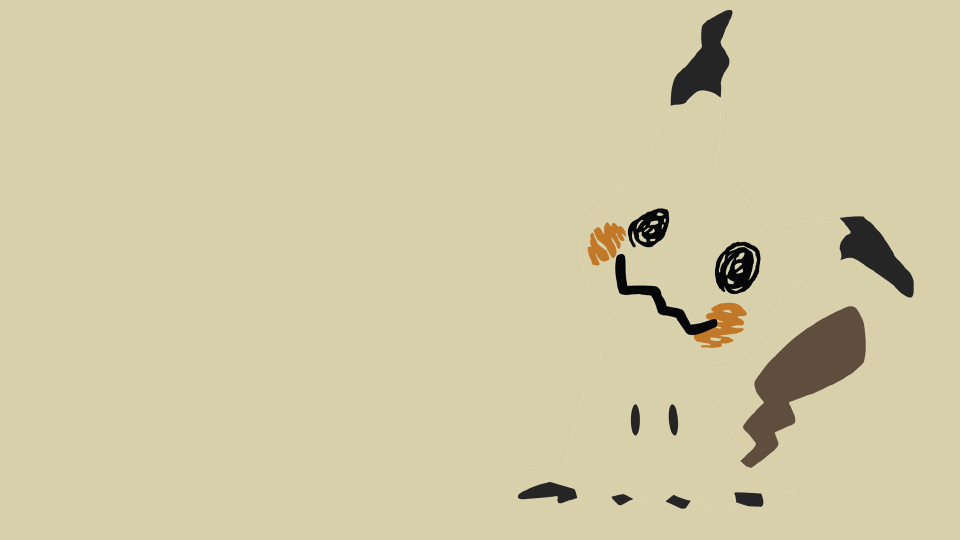 1920x1080 Mimikyu Minimalist Wallpaper, Desktop