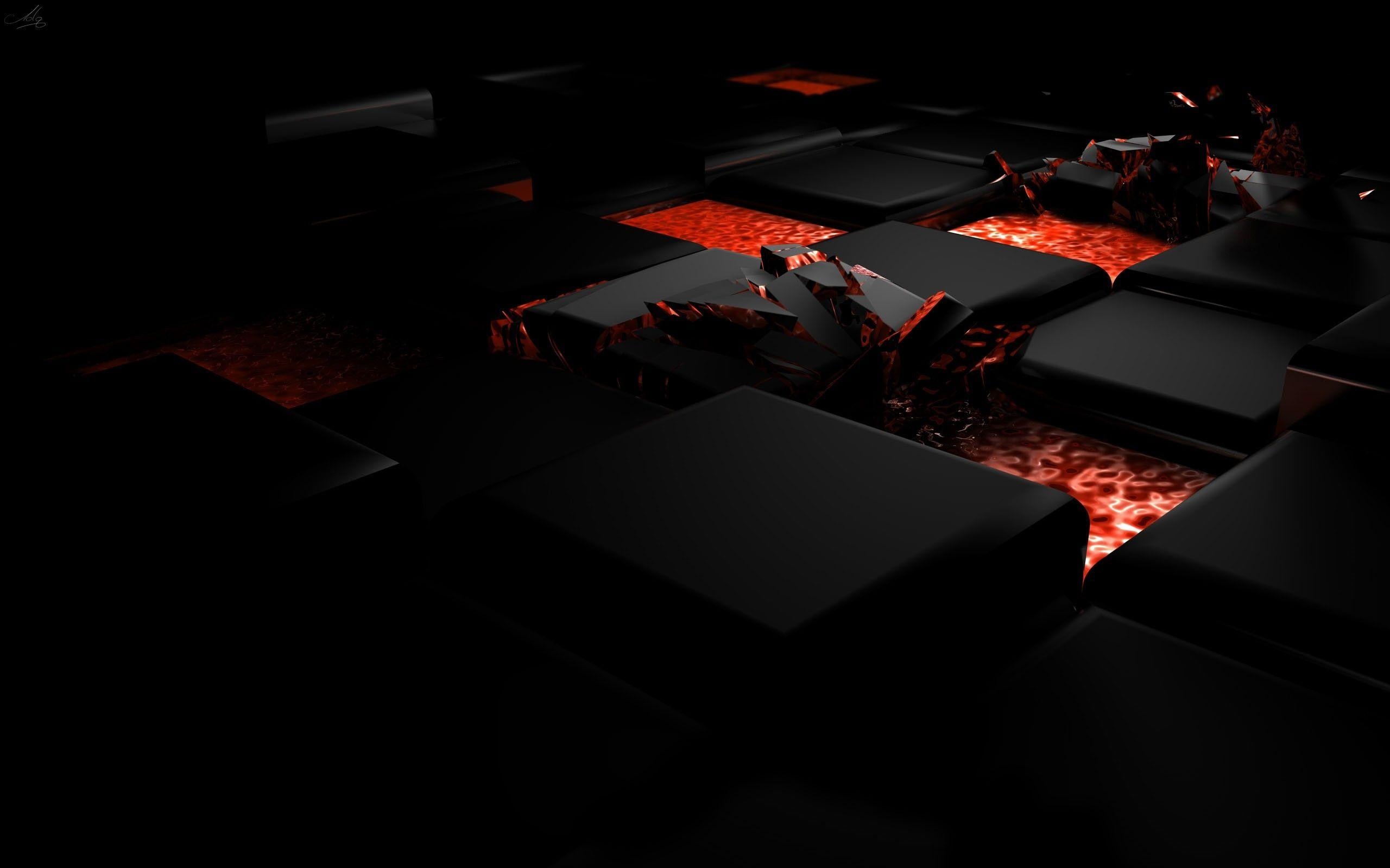 2560x1600 Wallpaper cube, fire, dark, light, alloy. Planets, Desktop