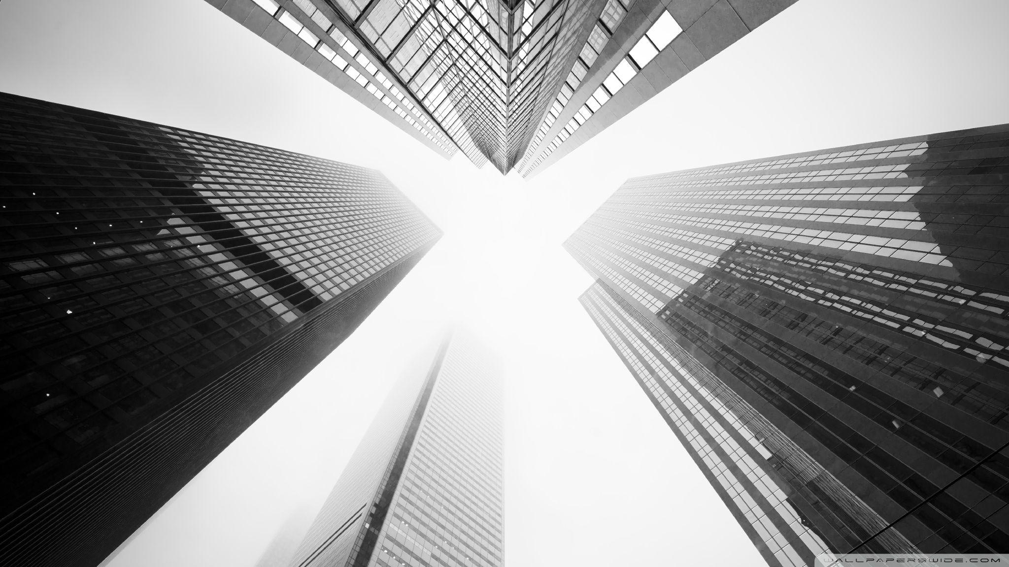 2050x1160 Toronto Skyscrapers Black and White ❤ 4K HD Desktop Wallpaper, Desktop