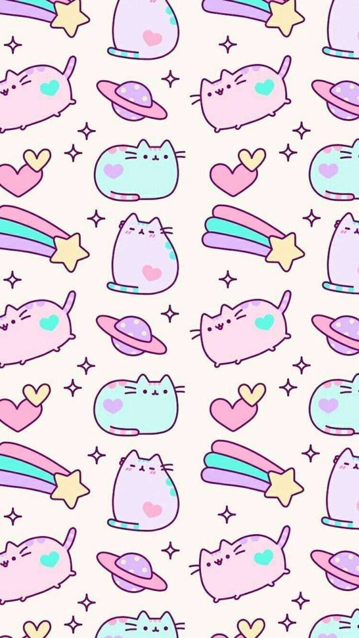 720x1280 Download Pastel Pusheen Wallpaper. Pusheen cute, Cat phone wallpaper, Cat wallpaper, Phone