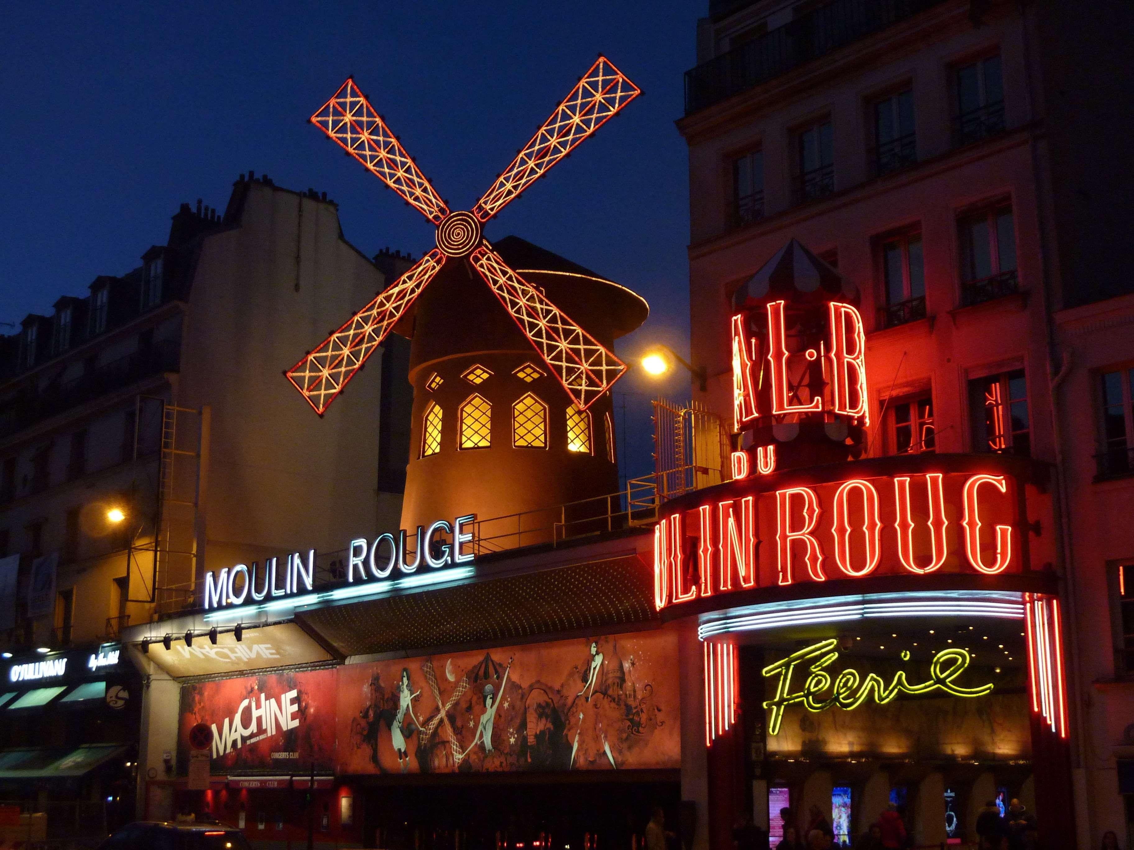 3650x2740 cabaret, live entertainment, moulin rouge, neon signs, night, night, Desktop