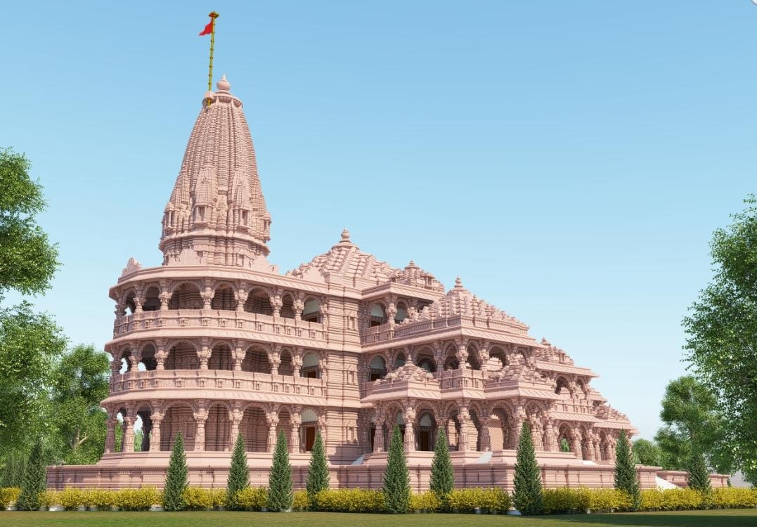 1080x750 ram mandir HD image. ram mandir photo HD. ayodhya new mandir, Desktop