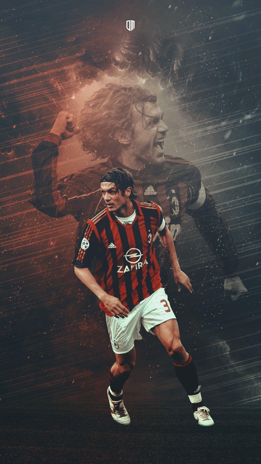 1080x1920 Paolo Maldini. Football. Milan football, Dream team football, Phone