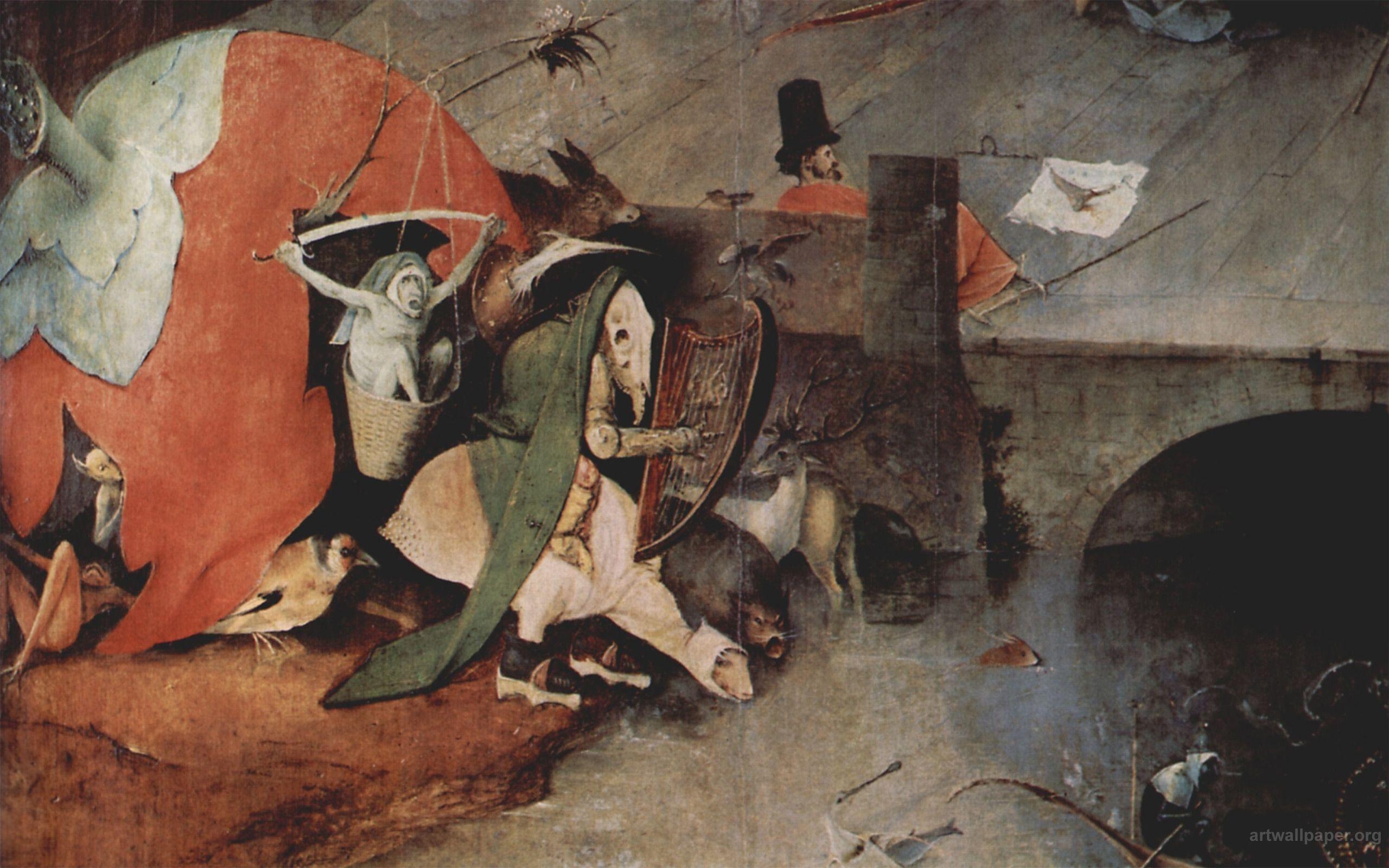 2560x1600 Caravaggio The Temptation Of St Anthony Detail Hieronymus Bosch, Desktop