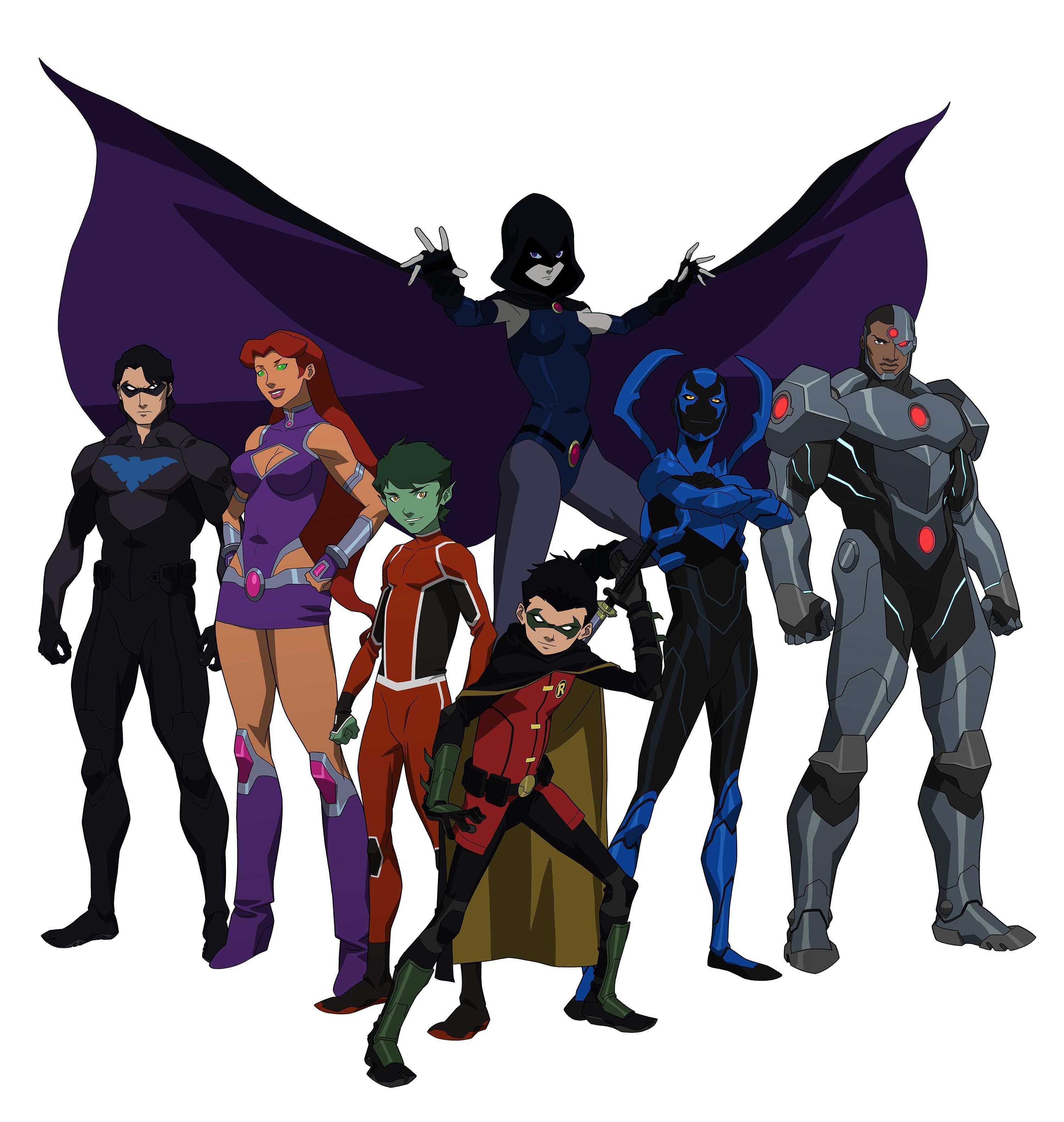 3000x3170 Roll Call: Meet the Cast of Justice League vs. Teen Titans, Phone