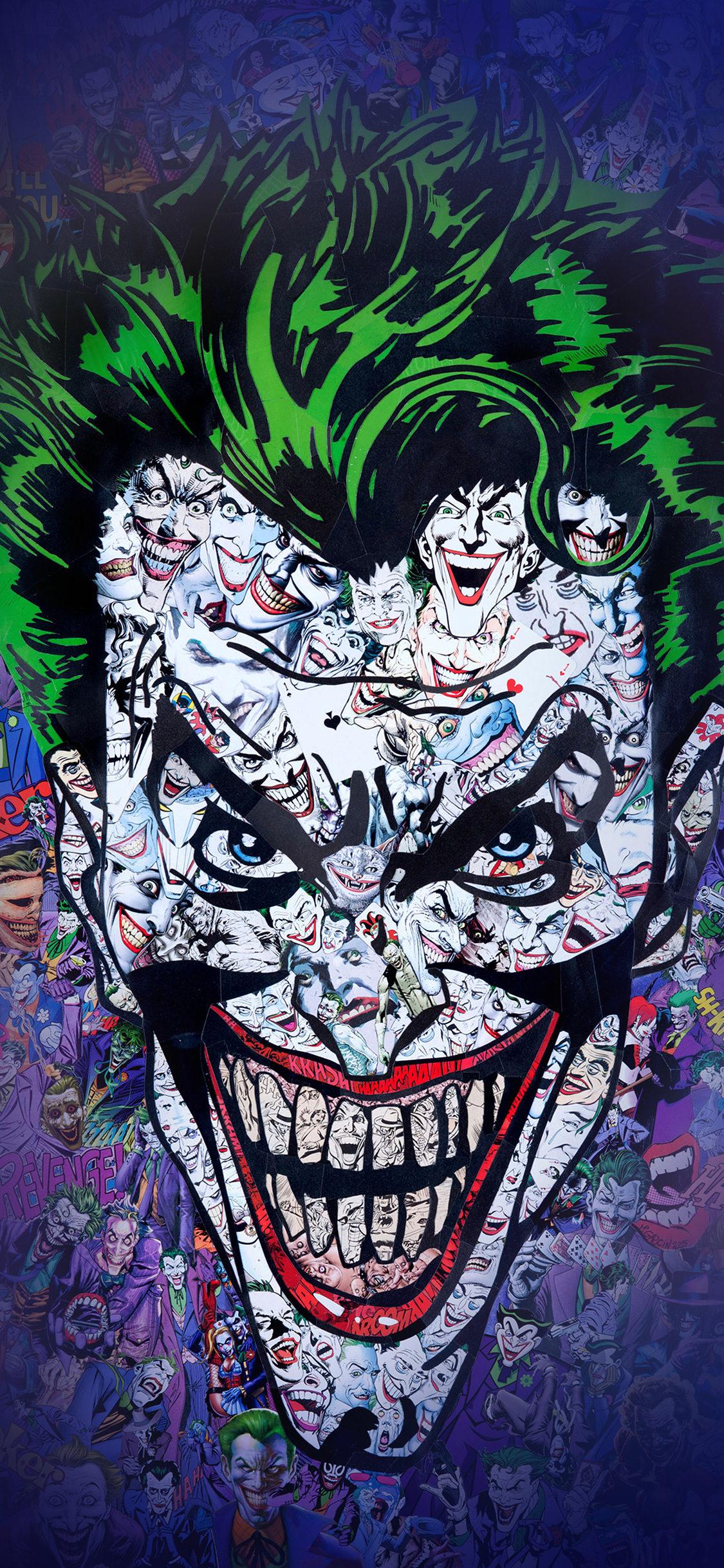 1130x2440 Joker Art Face Illustration Art, Phone