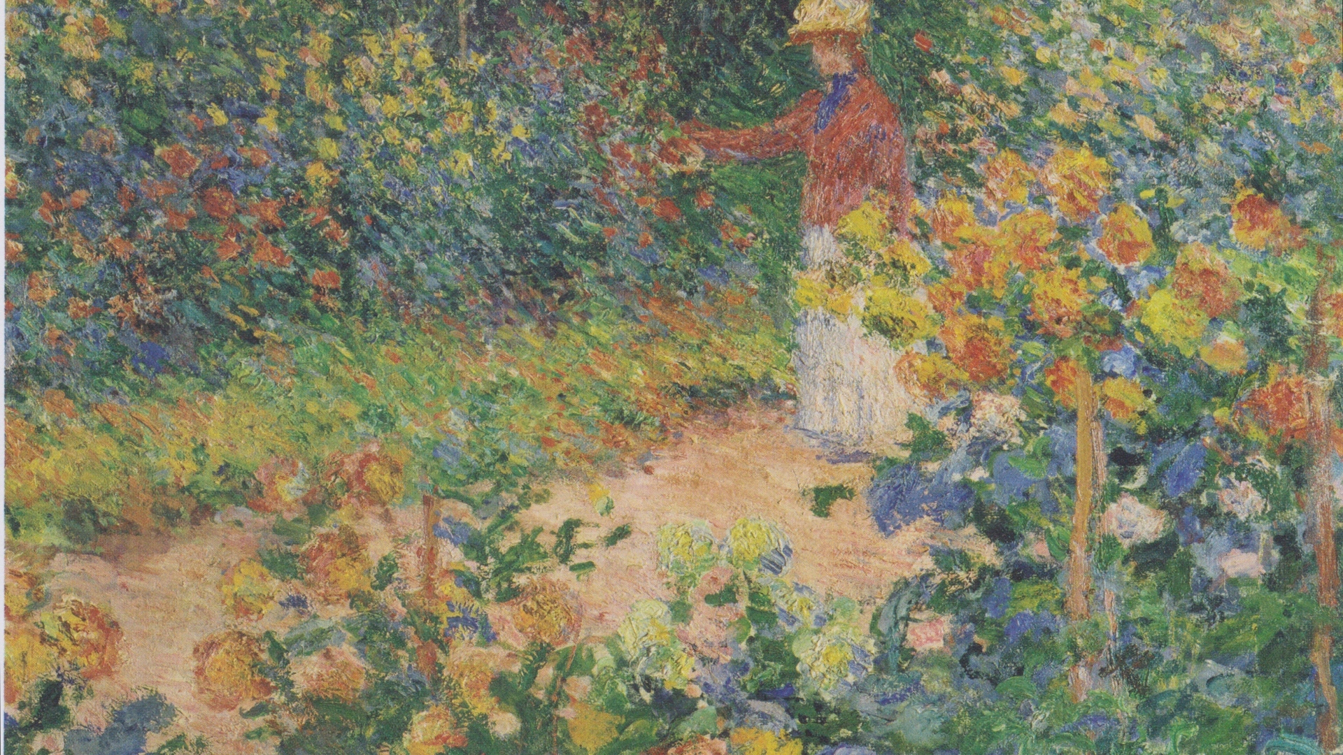 1920x1080 Painting Claude Monet garten, Desktop