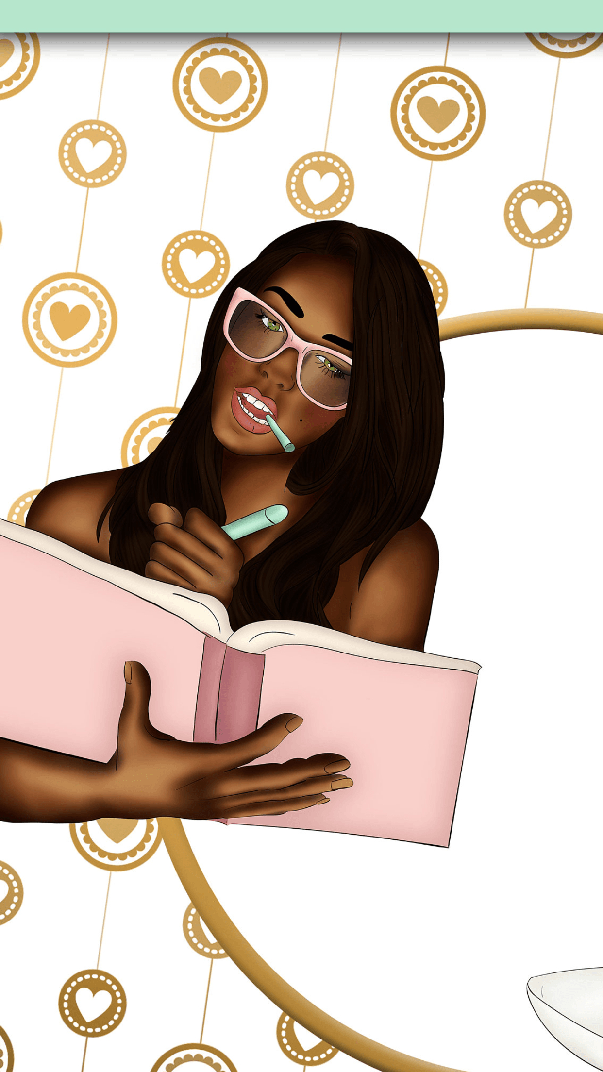 1250x2210 Wallpaper. Black women art, Black girl art, Planner art, Phone