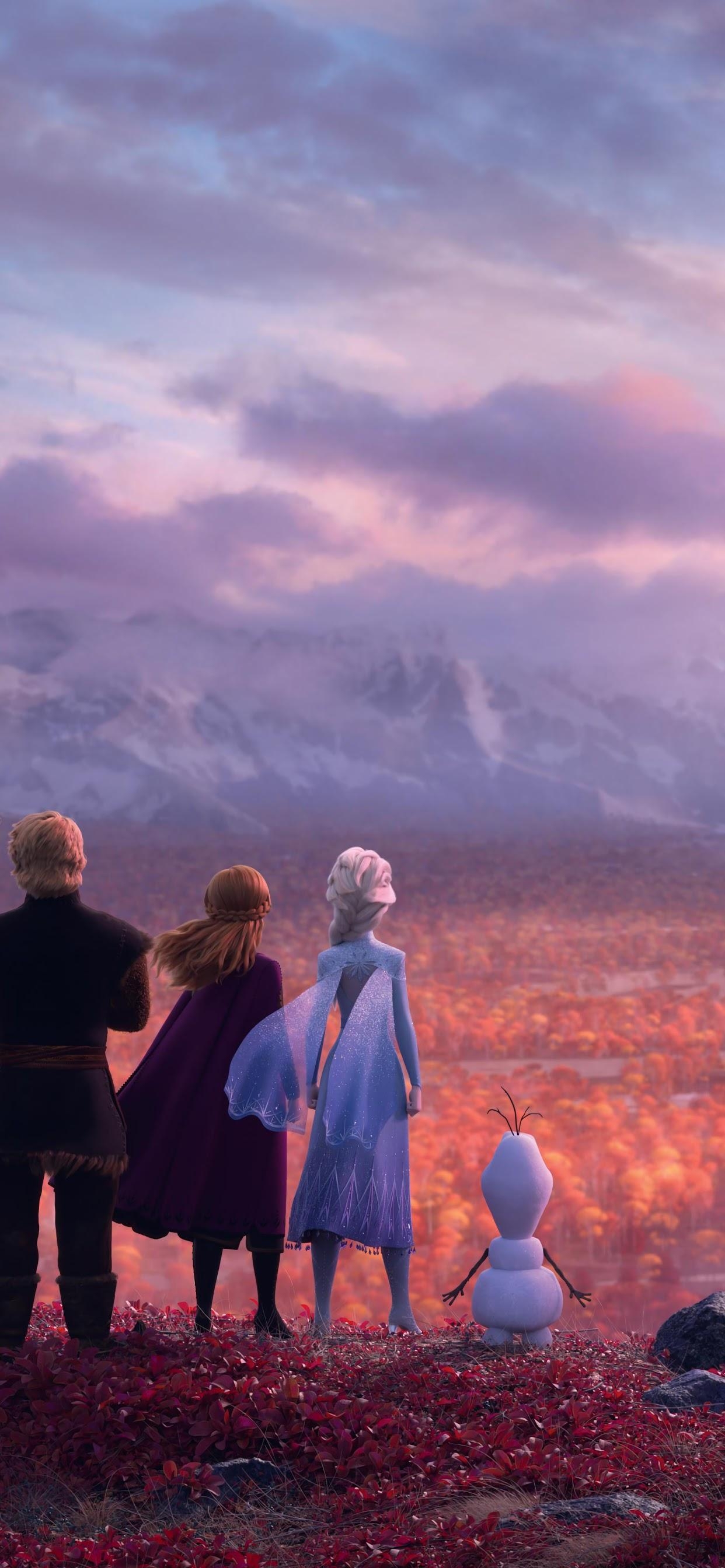 1250x2690 Frozen 2 Olaf Elsa Anna Kristoff 8K Wallpaper, Phone