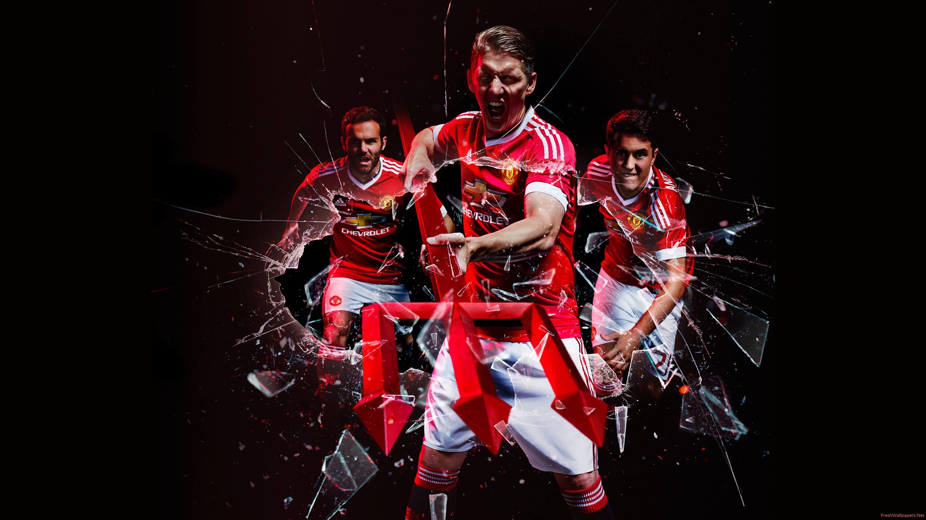 3840x2160 Manchester United FC 2015 2016 Adidas Home Kit 4K Wallpaper, Desktop