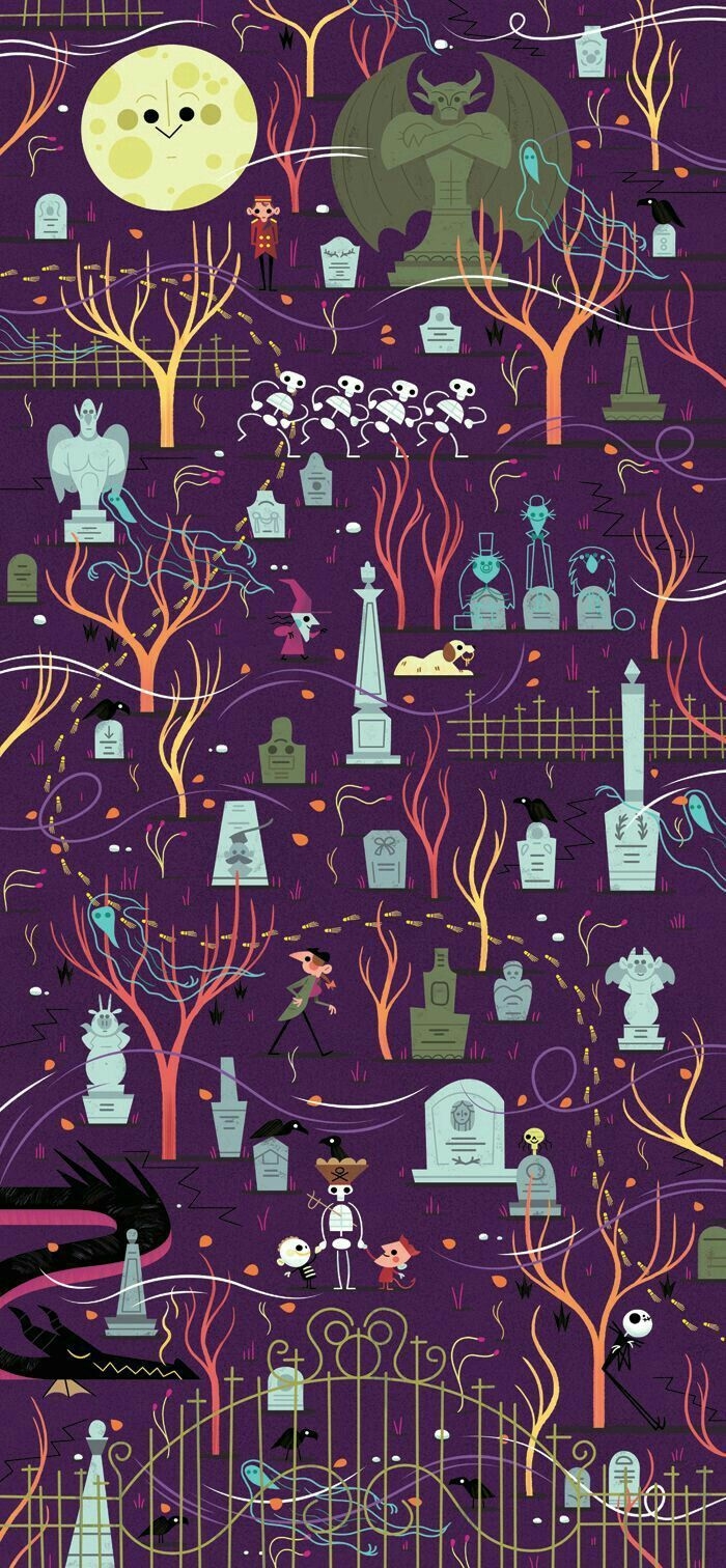 700x1520 Haunted Mansion Halloween locks screen background wallpaper for android cellphone iPhone. Halloween wallpaper, Disney wallpaper, Disney art, Phone