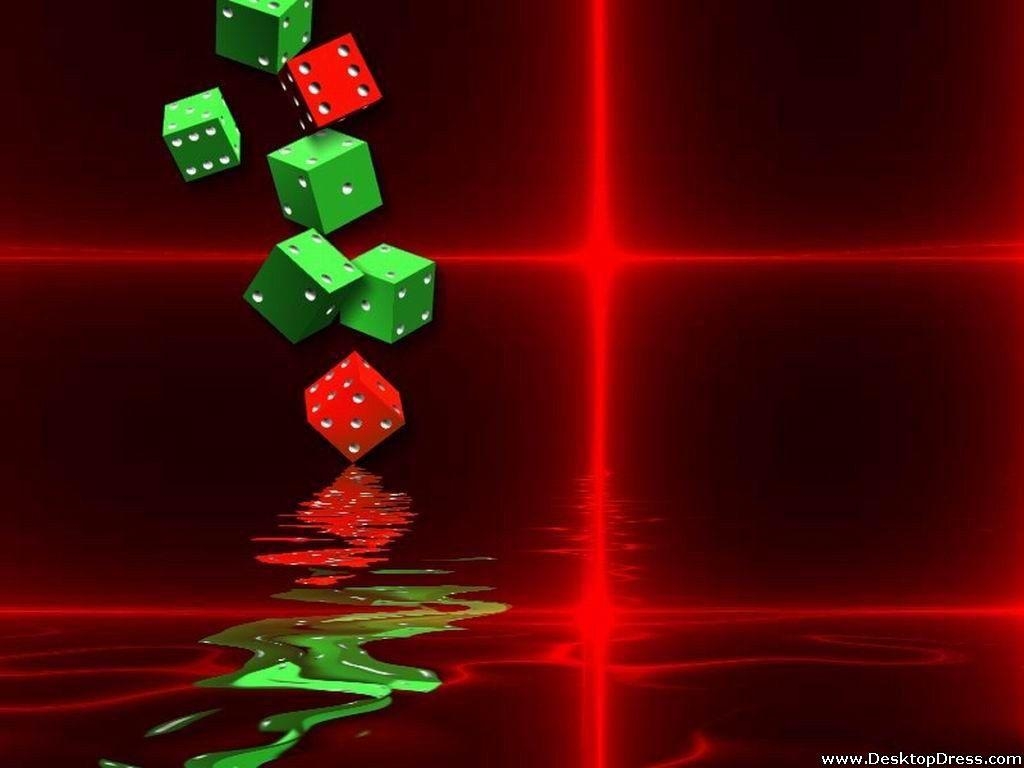 1030x770 Desktop Wallpaper 3D Background Red and Green Dice, Desktop