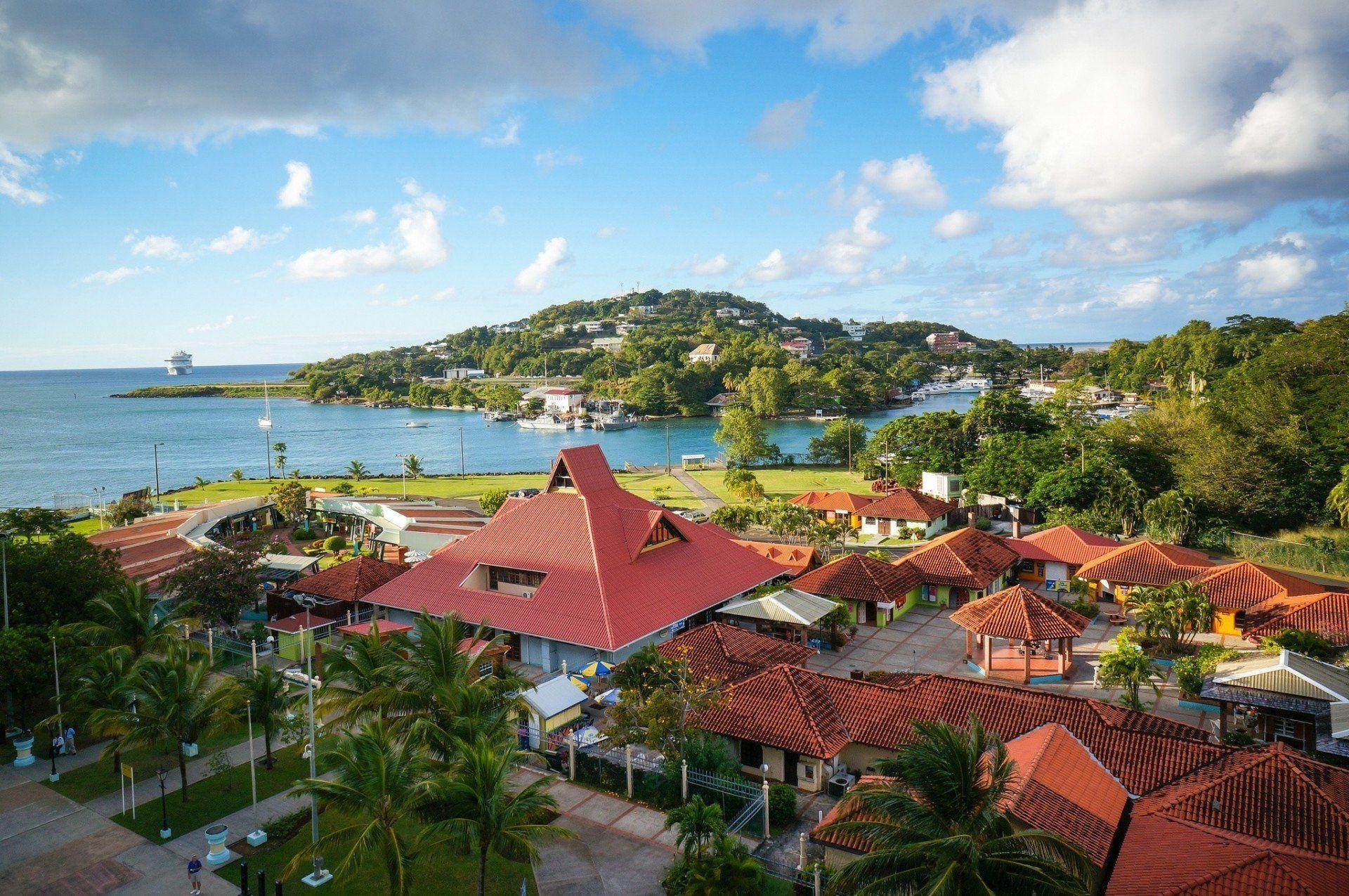 1920x1280 house caribbean landscape saint lucia caribbean sea palm coast, Desktop