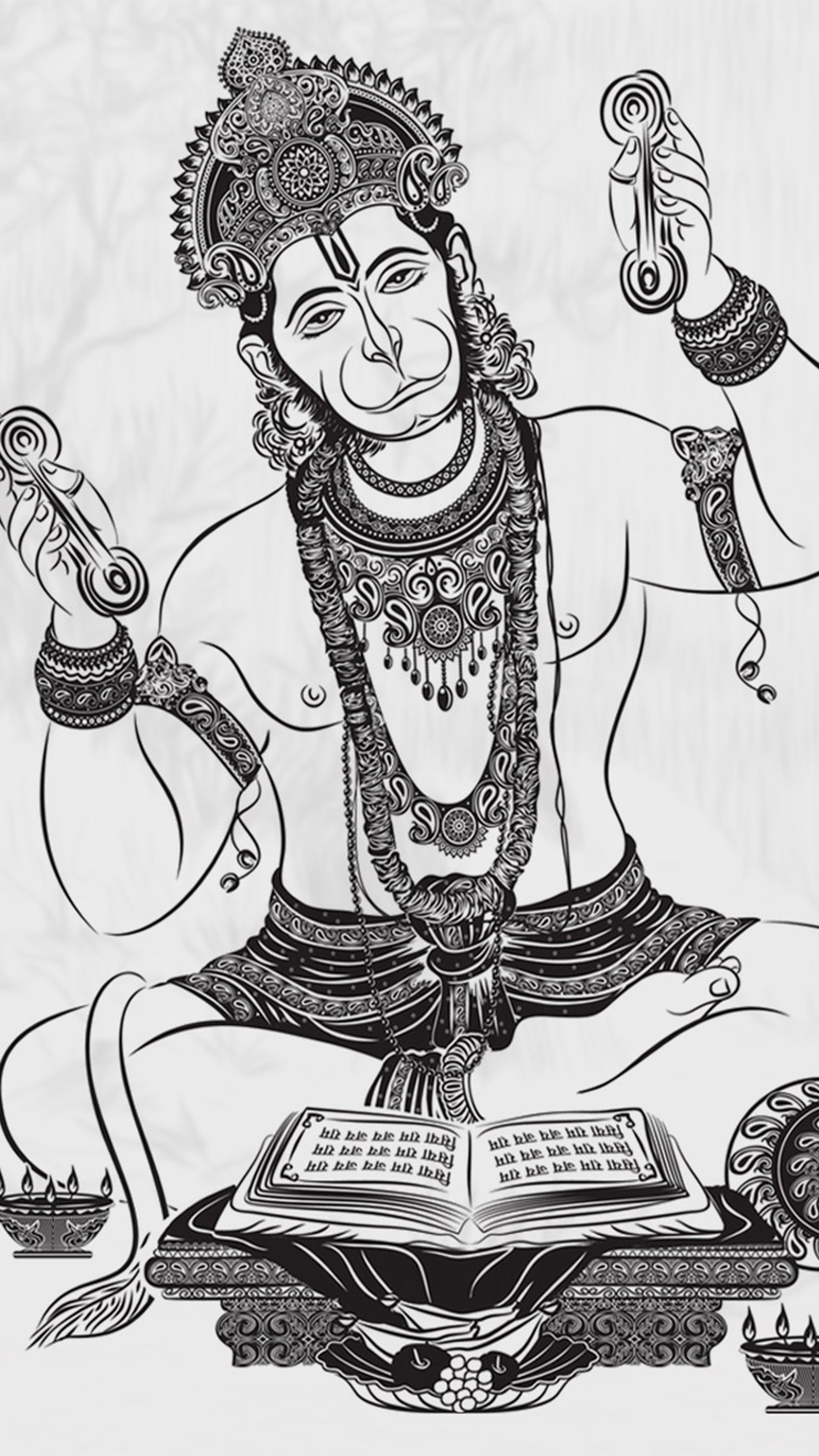 2160x3840 Lord Hanuman Art 4K Ultra HD Mobile Wallpaper, Phone