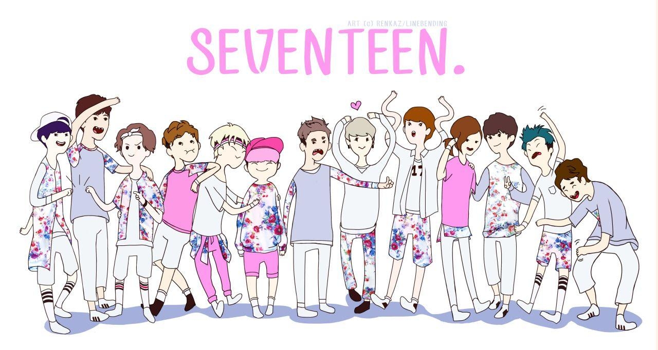 1280x690 seventeen logo wallpaper w Google. [c] KPop, Desktop