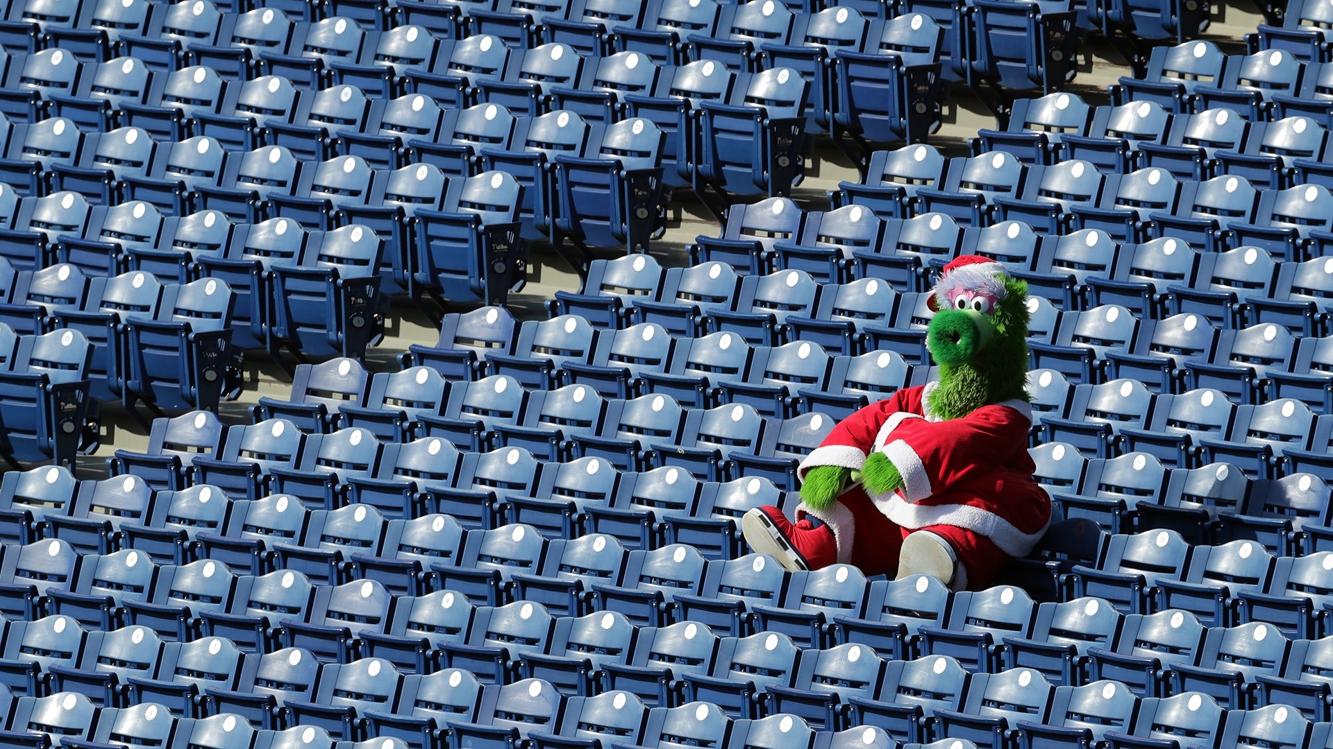 1920x1080 Photo Gallery: The Phillie Phanatic looking sad and alone Sports RSN, Desktop