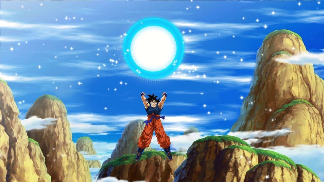 1280x720 Goku genkidama **animated wallpaper**, Desktop