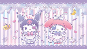 300x170 Download Halloween Themed Kuromi And Melody Wallpaper, Desktop