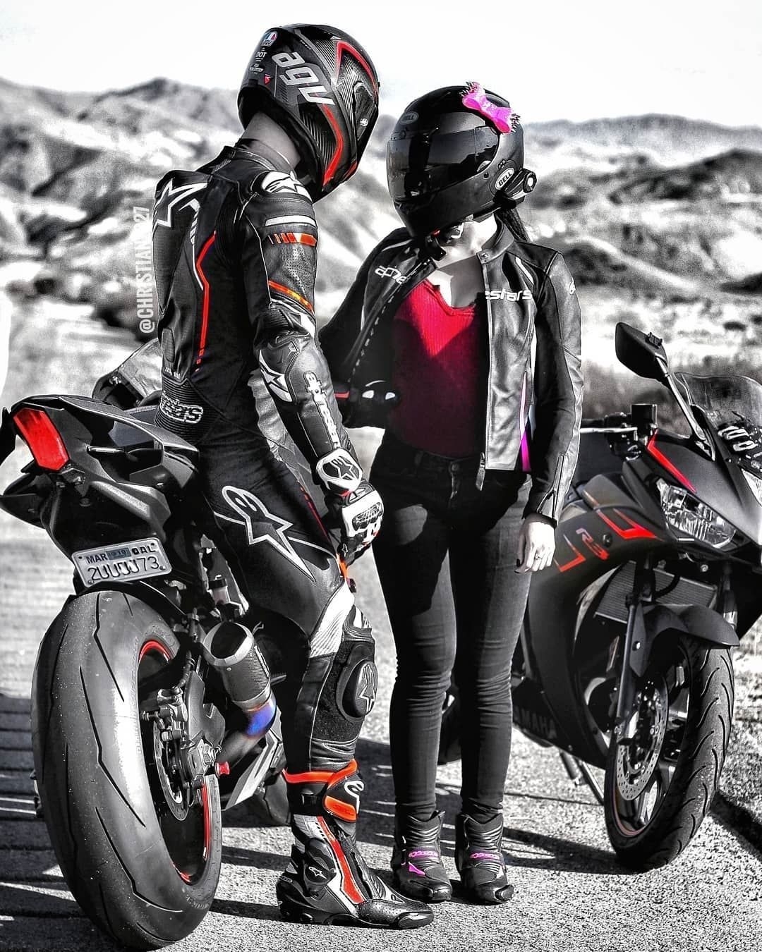 1080x1350 My Always there for each other no matter the circumstances... Follow us. Biker couple, Biker love, Bike photohoot, Phone