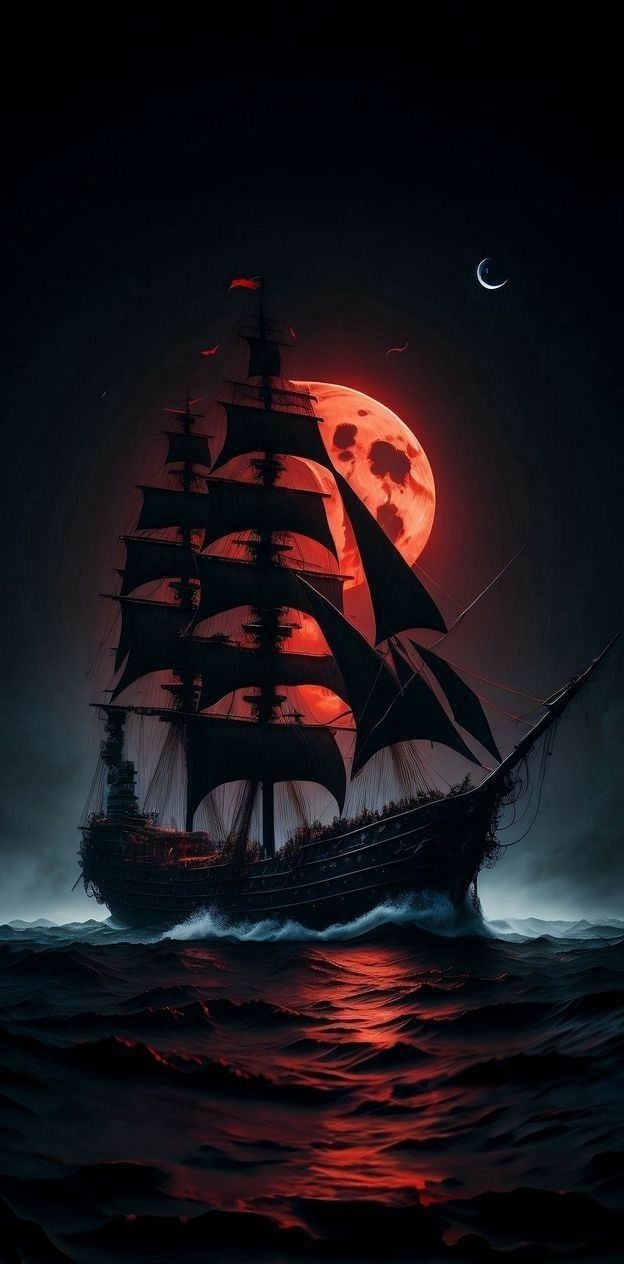 630x1270 Pirate Ship Wallpaper. Pirate ship art, iPhone wallpaper, Tall ships art, Phone