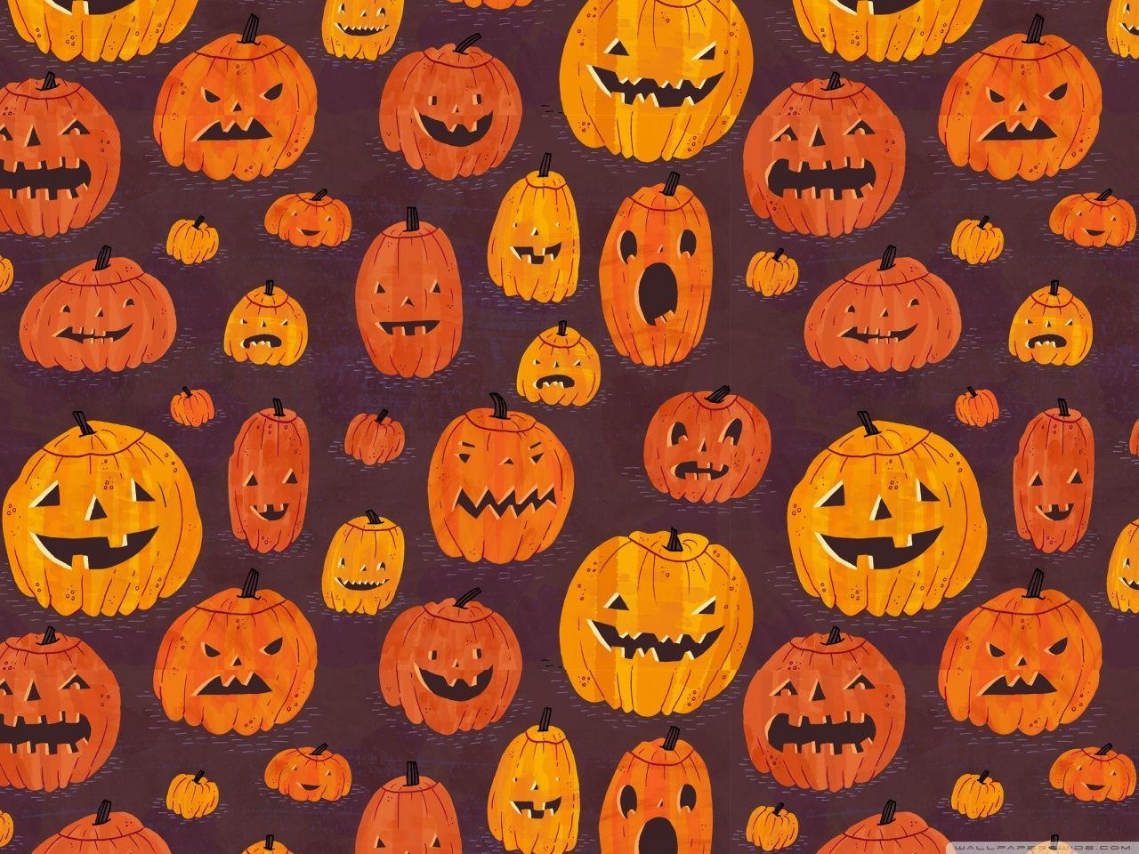 1280x960 Halloween Pumpkins Pattern HD desktop wallpaper, High Definition, Desktop