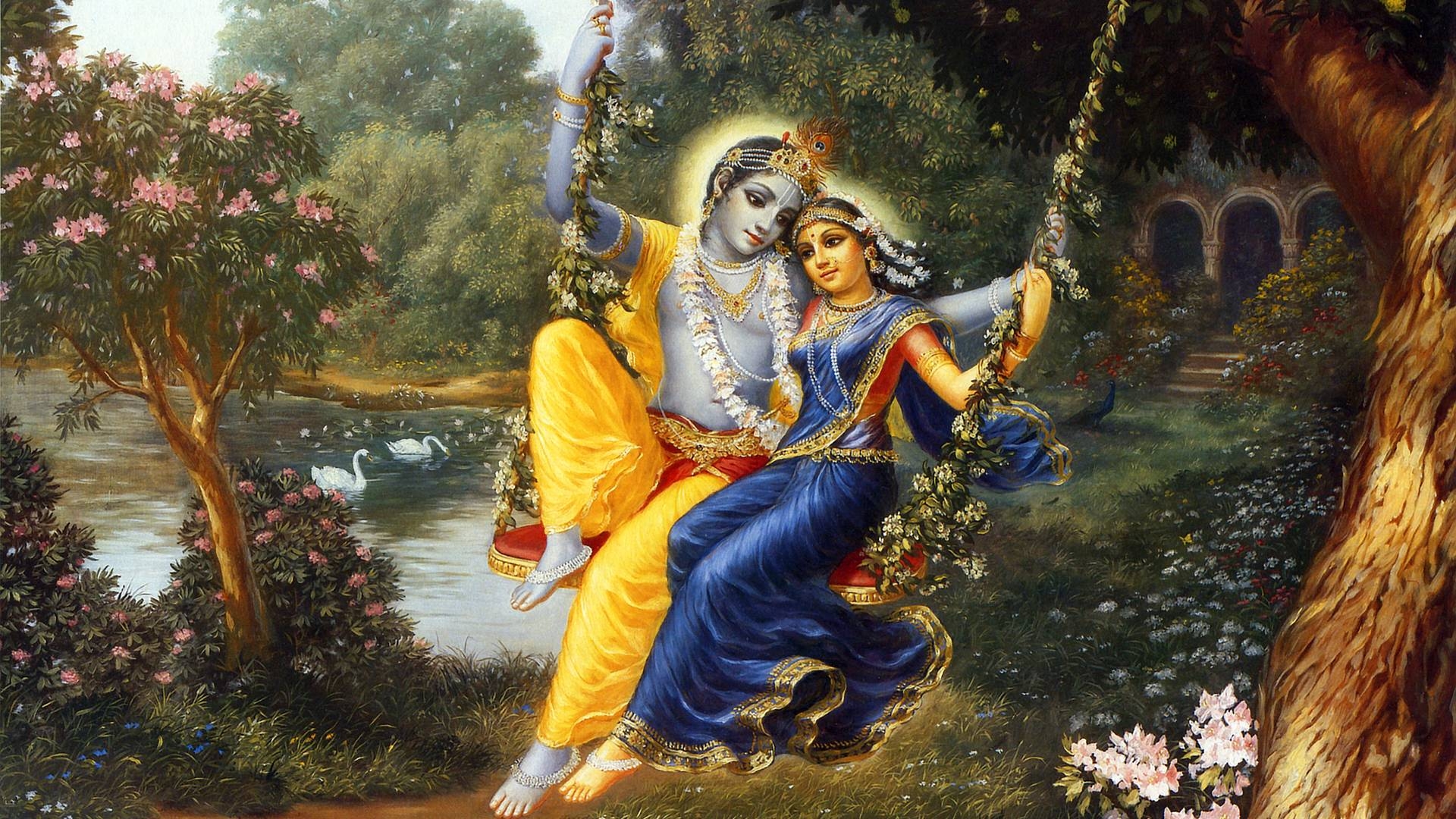 1920x1080 Radha Krishna Wallpaper Vrindavan. Hindu Gods and Goddesses, Desktop