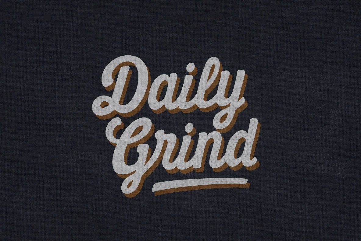 1190x800 Daily Grind Font & WebFont. Daily grind, Free script fonts, Chic logo design, Desktop