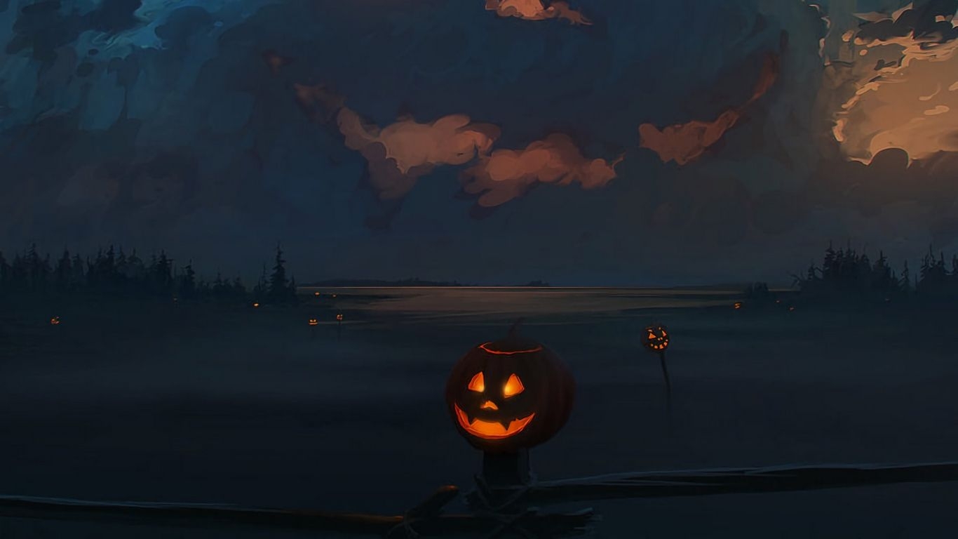 1370x770 Halloween Laptop Wallpaper, Desktop