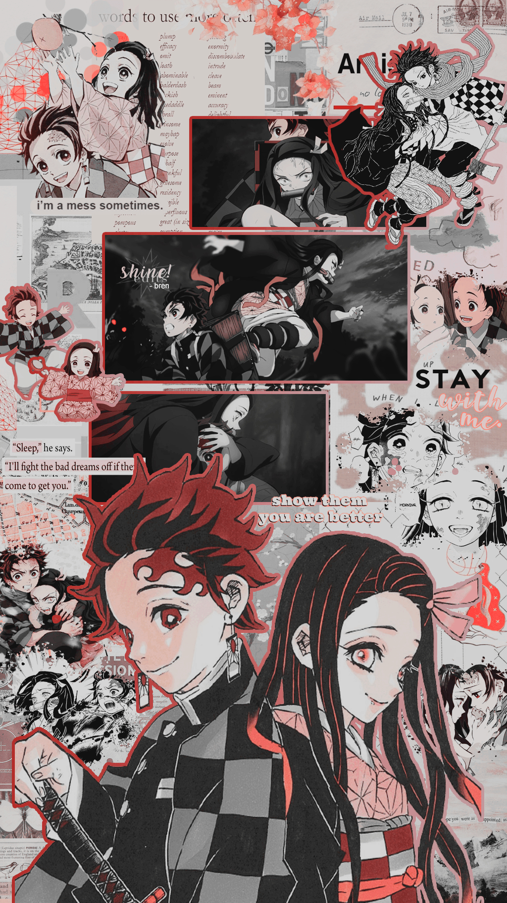 1030x1830 ⇝ Nezuko And Tanjirou Lockscreens ⇝ Like Reblog If You Save, Phone