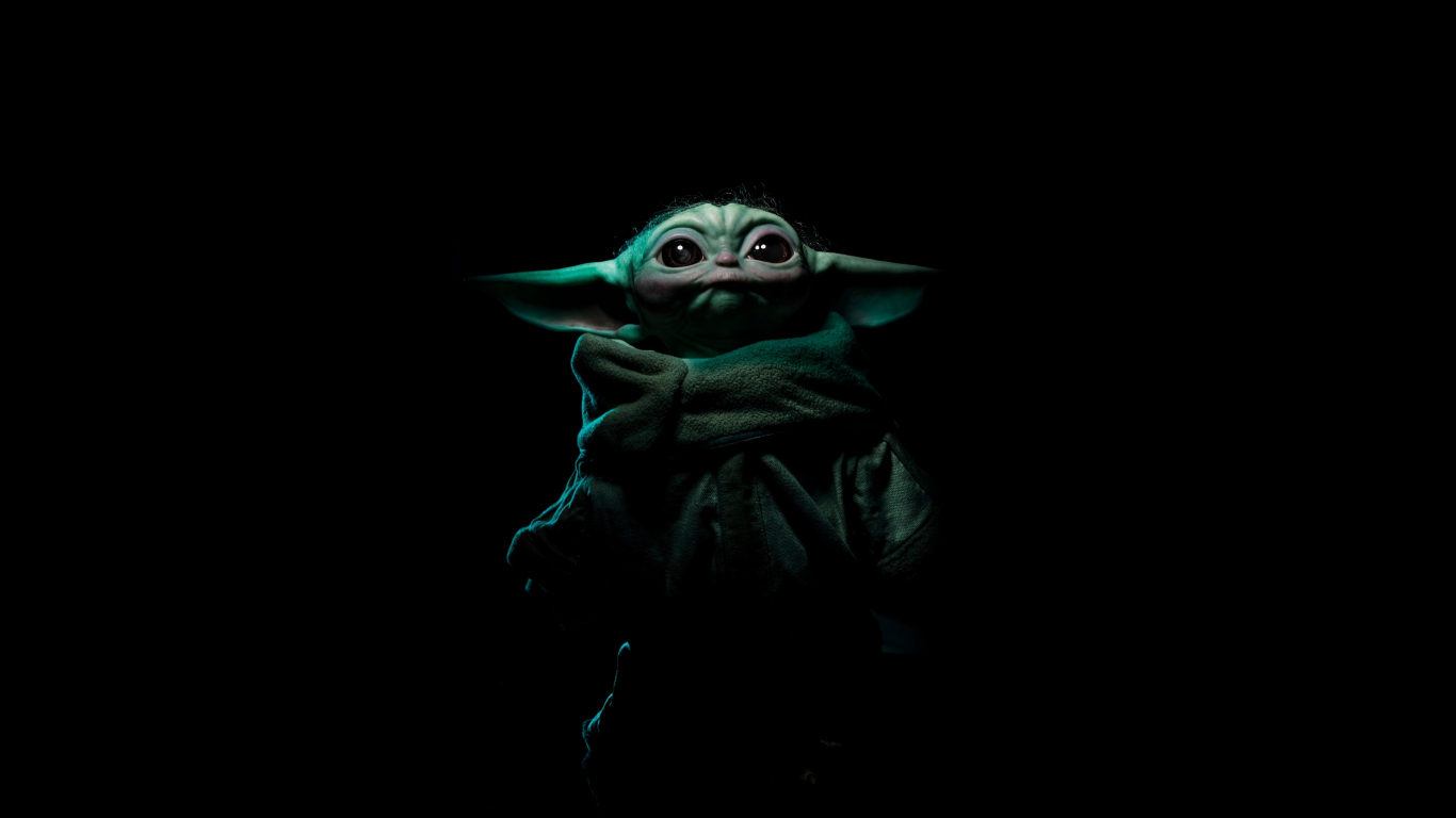 1370x770 Baby Yoda star wars fan art wallpaper background, Desktop