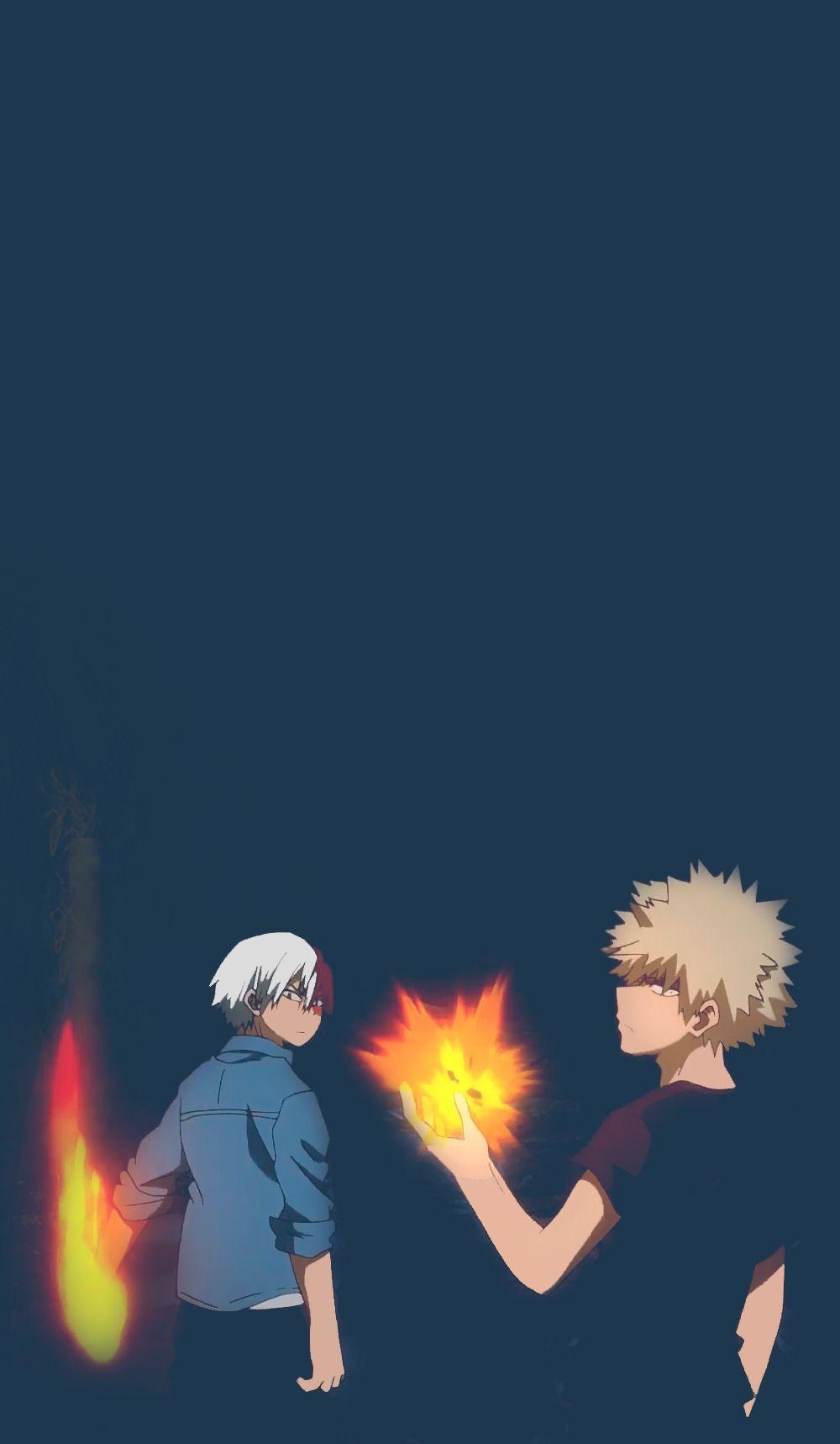 1000x1720 Todoroki and Bakugou. Wallpaper. anime and comics. Boku no hero, Phone