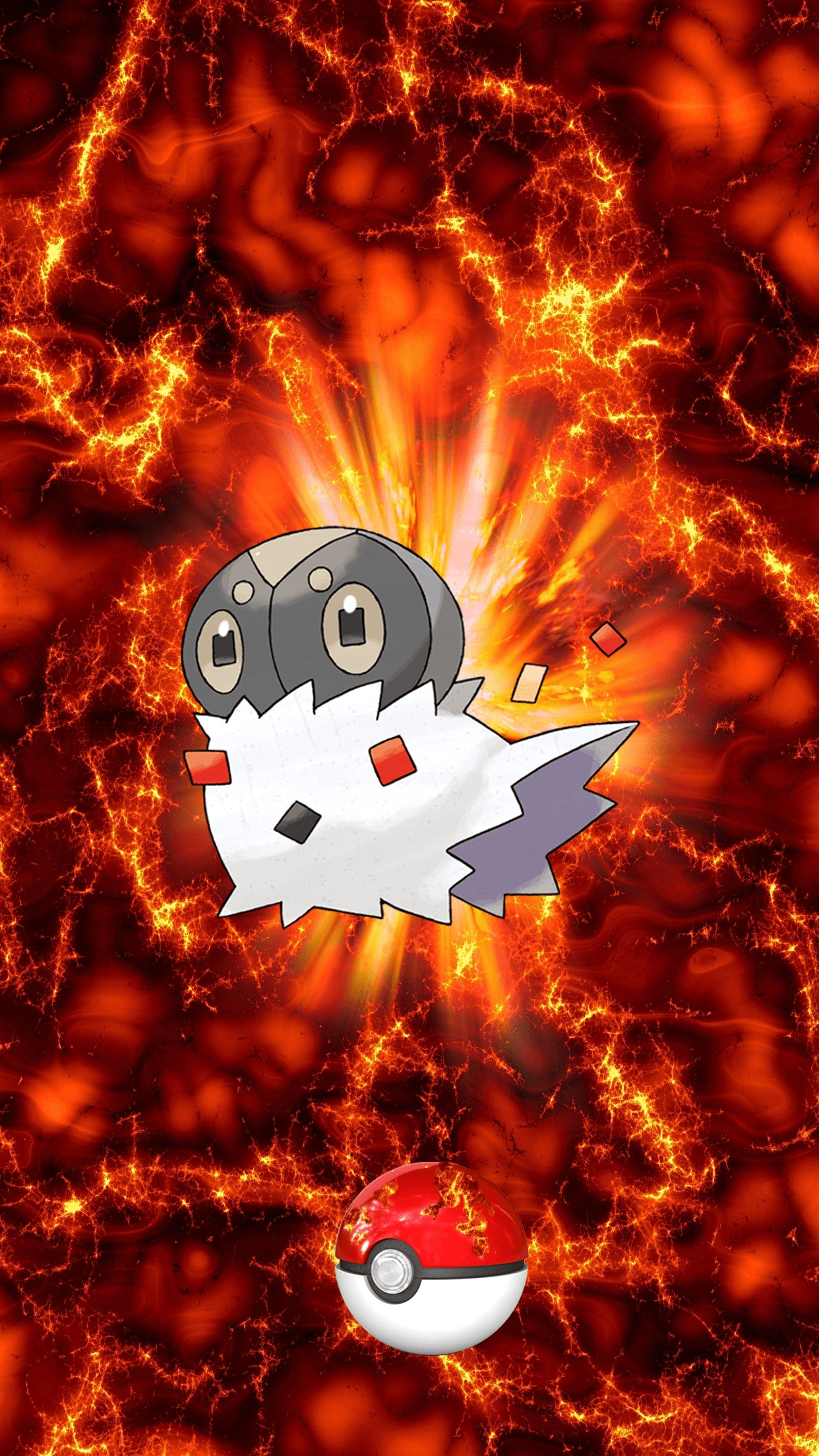 1250x2210 Fire Pokeball Spewpa 142 Kofuurai 17 Scatterbug, Phone