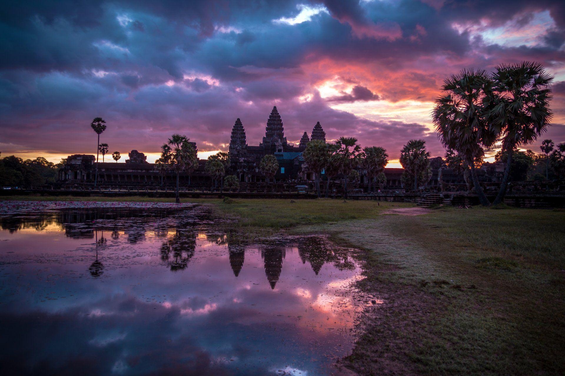 1920x1280 sunrise angkor wat cambodia landscape HD wallpaper, Desktop