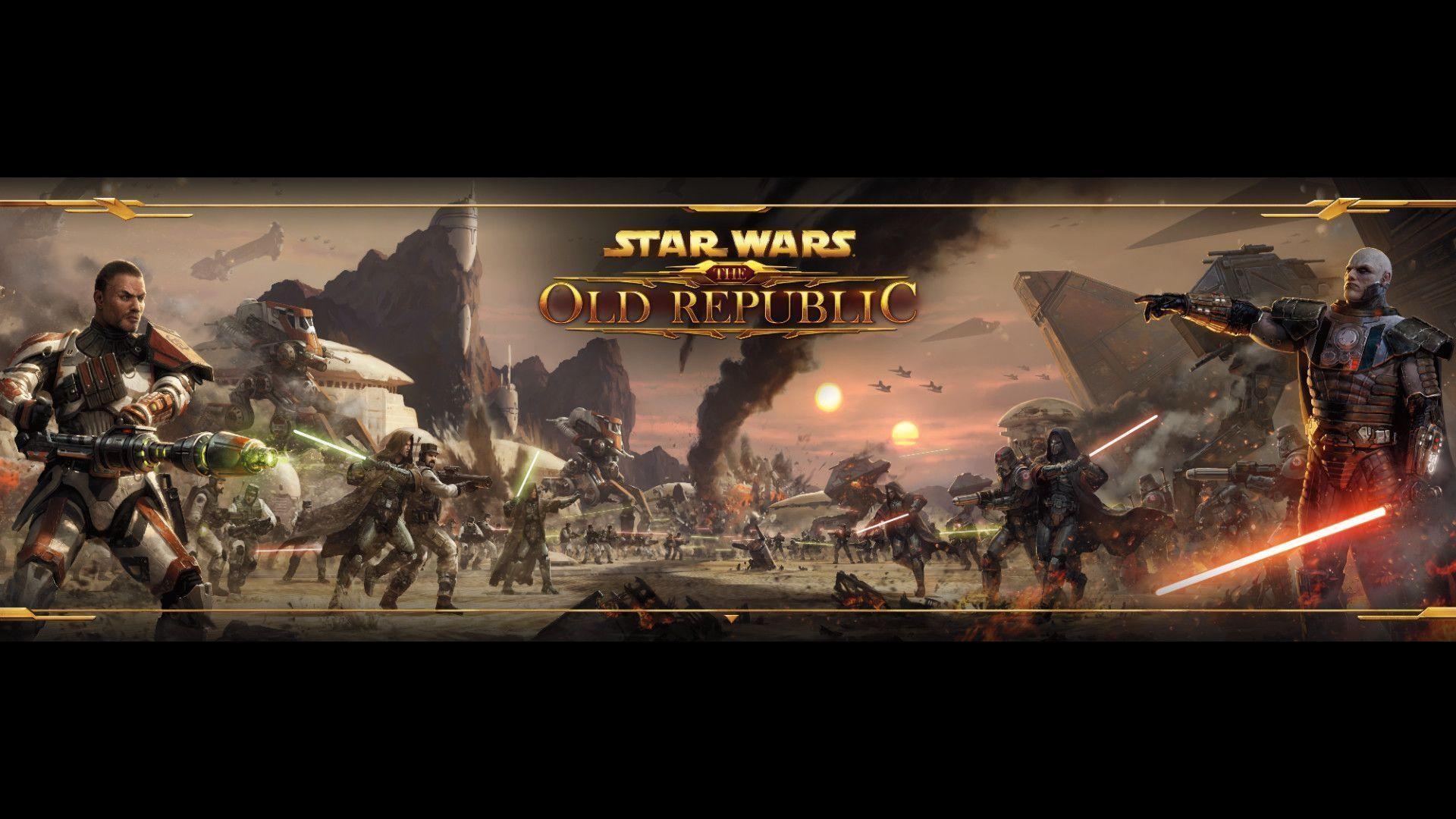 1920x1080 Star Wars: The Old Republic Wallpaper Dark And Light Side Battle, Desktop