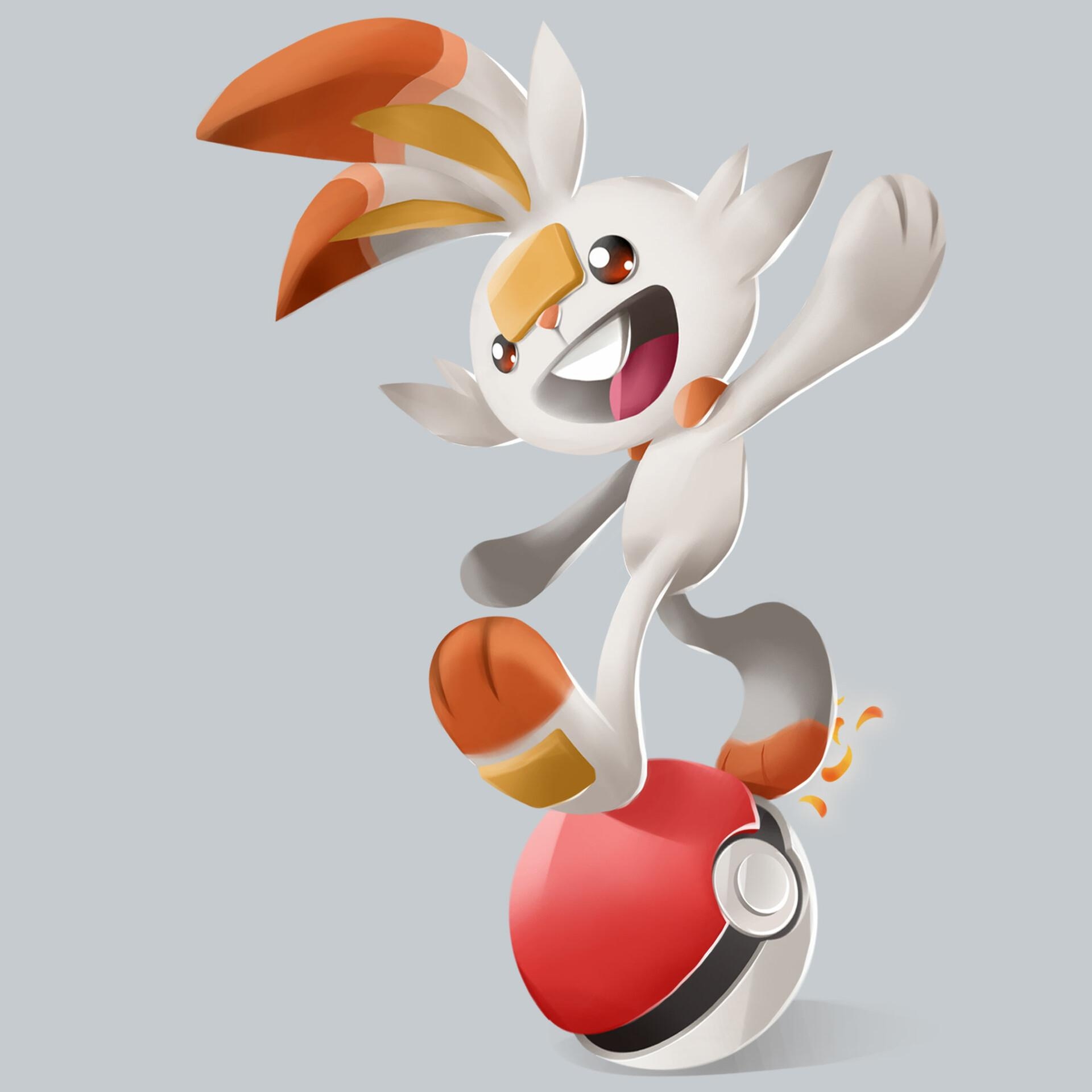 1920x1920 Scorbunny Fanart, Rod Nasca, Phone