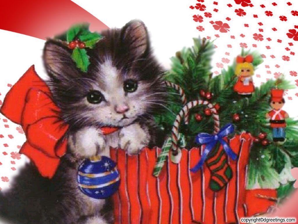 1030x770 Christmas Wallpaper Fun Maza Puppies And Kittens Wallpaper, Desktop