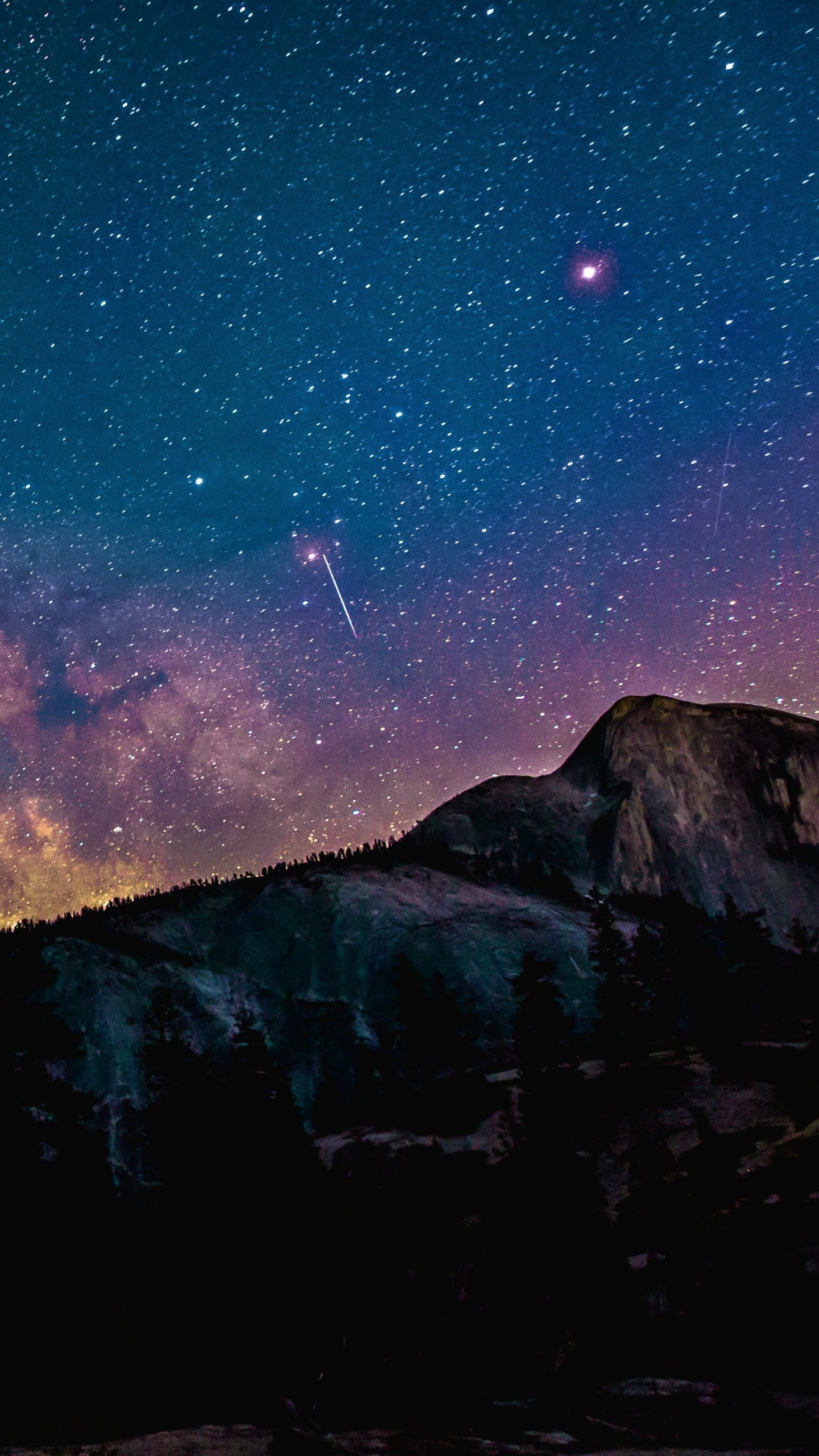 1440x2560 Milky Way Over Mountains Wallpaper, Android & Desktop Background, Phone