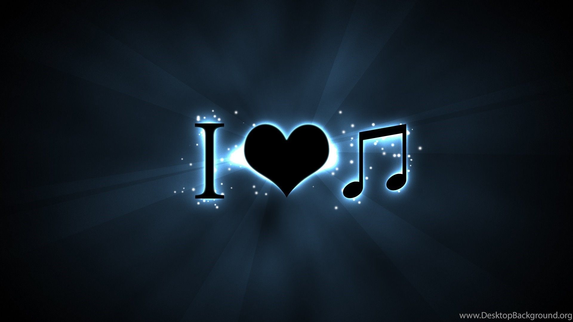 1920x1080 I Love Music Black 1080p 4K Wallpaper Desktop Background, Desktop