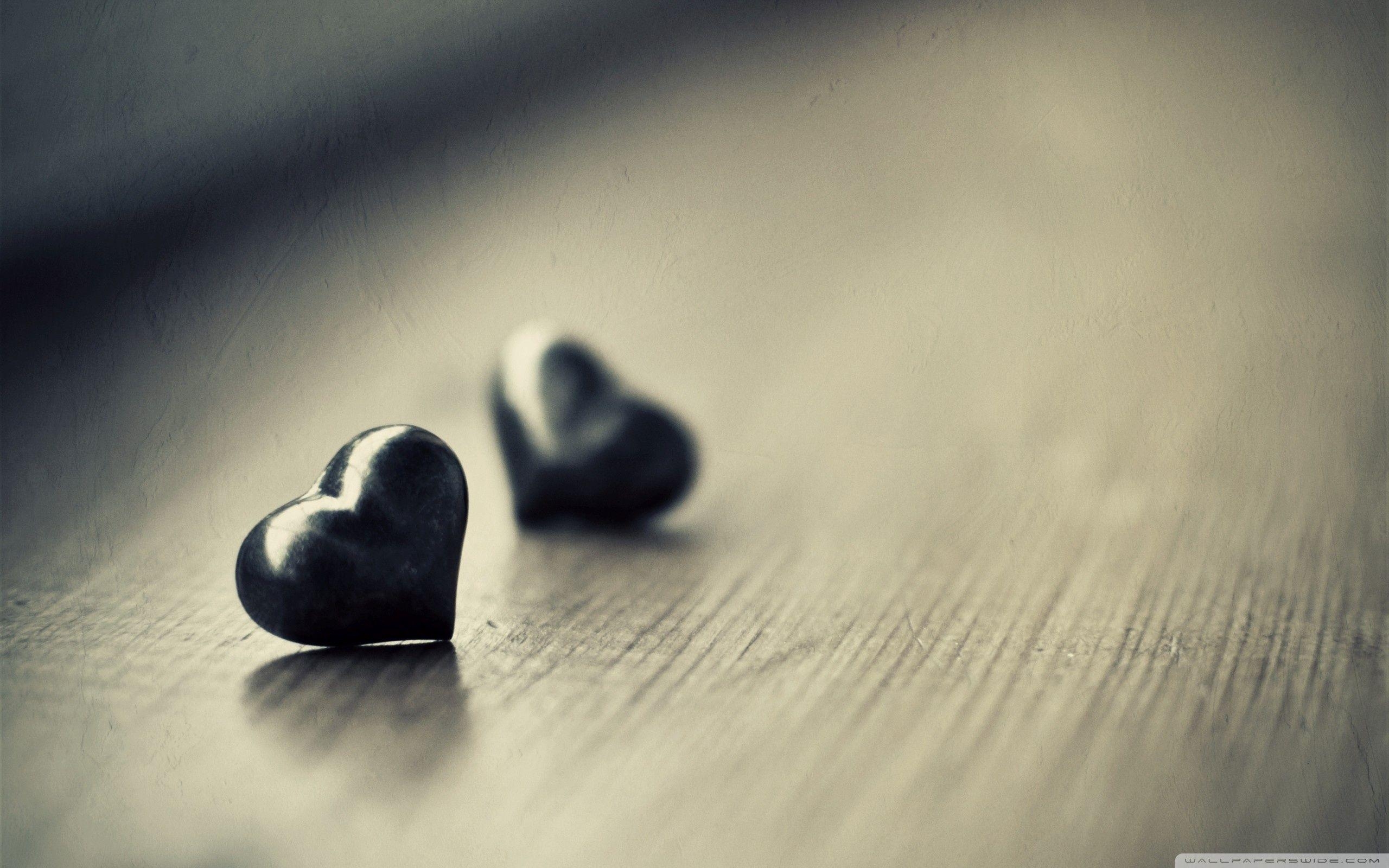 2560x1600 Two Black Hearts HD desktop wallpaper, High Definition, Desktop