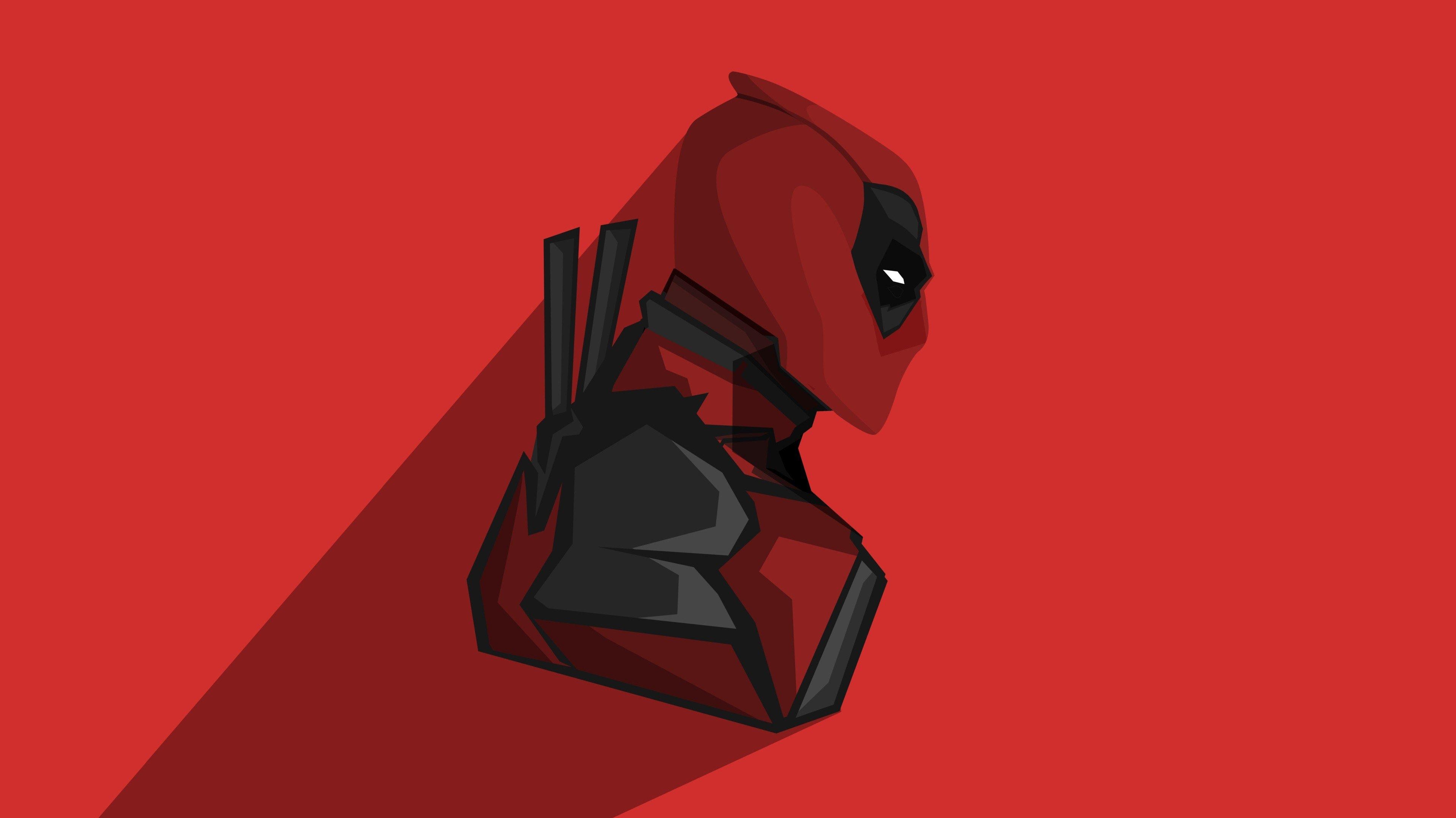 3840x2160 Minimalist Deadpool 4K wallpaper, Desktop