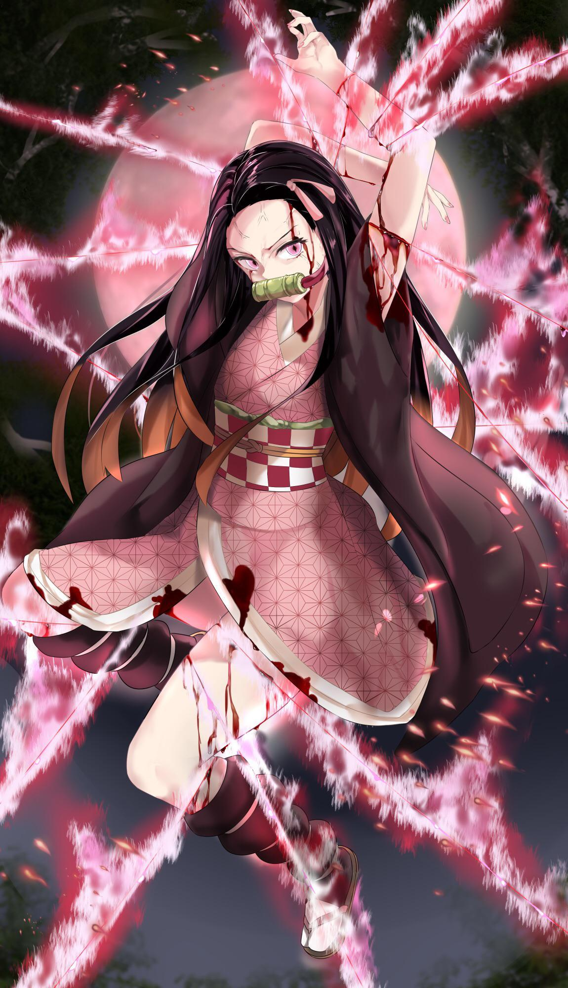 1150x2000 Nezuko Demon Form Wallpaper. Nezuko HD Wallpaper My Anime, Phone